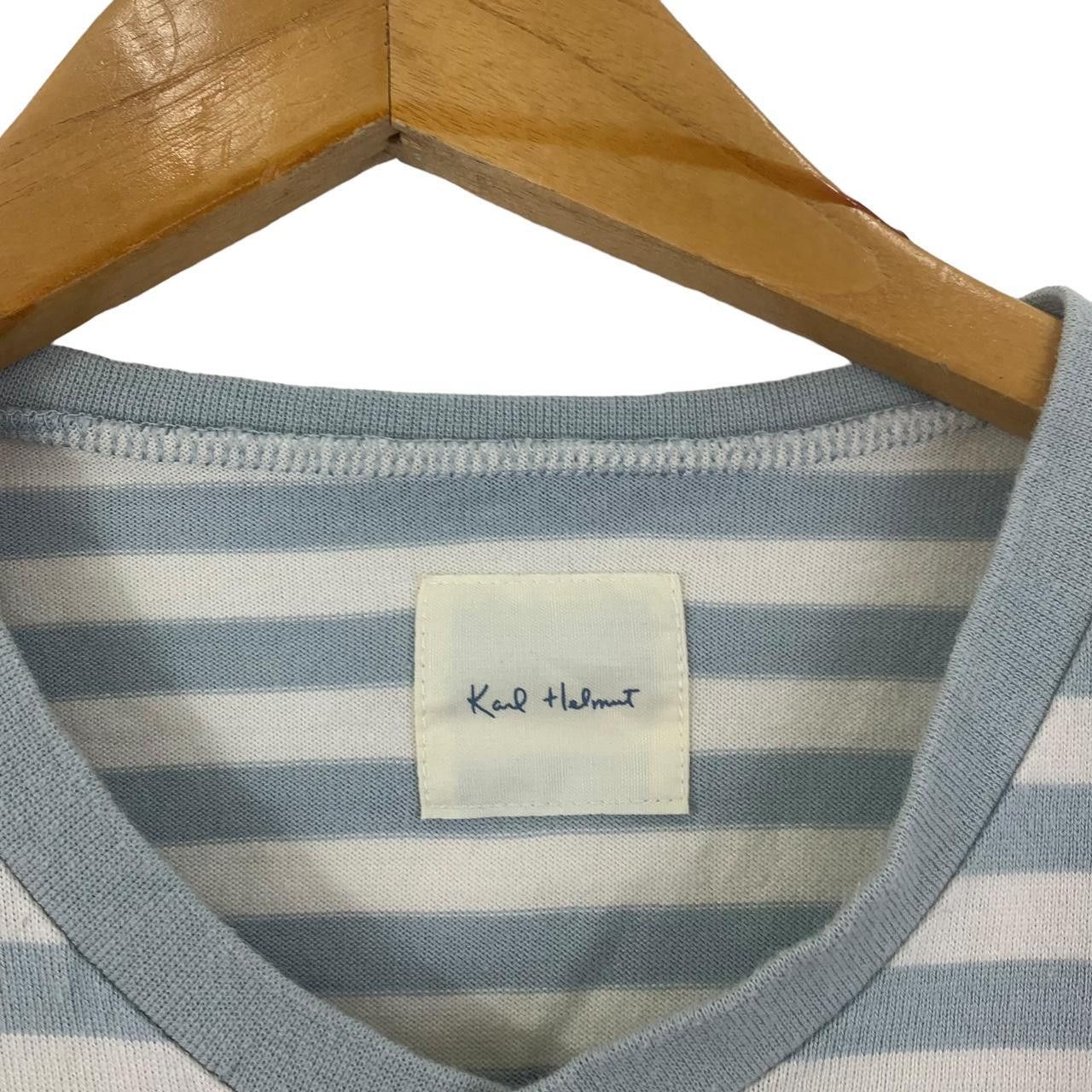 Karl Helmut Vintage KARL HELMUT JAPAN Embossed Logo Tee Shirt Top Size M / US 6-8 / IT 42-44 - 3 Thumbnail