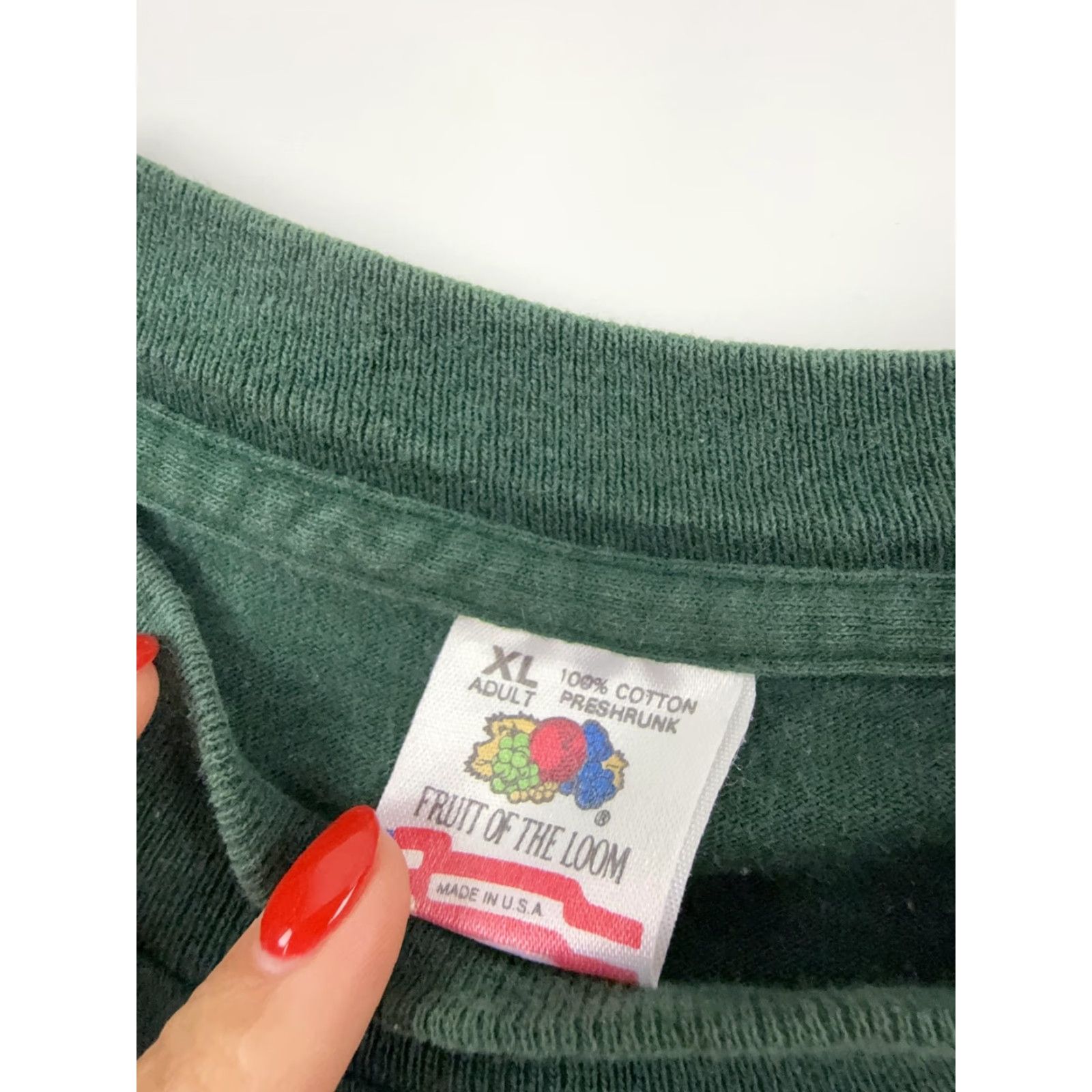 Fruit Of The Loom VINTAGE SETAC Denver Shirt Mens XL Green 1994 Long Sleeve Fruit Of The Loom Size US XL / EU 56 / 4 - 4 Thumbnail