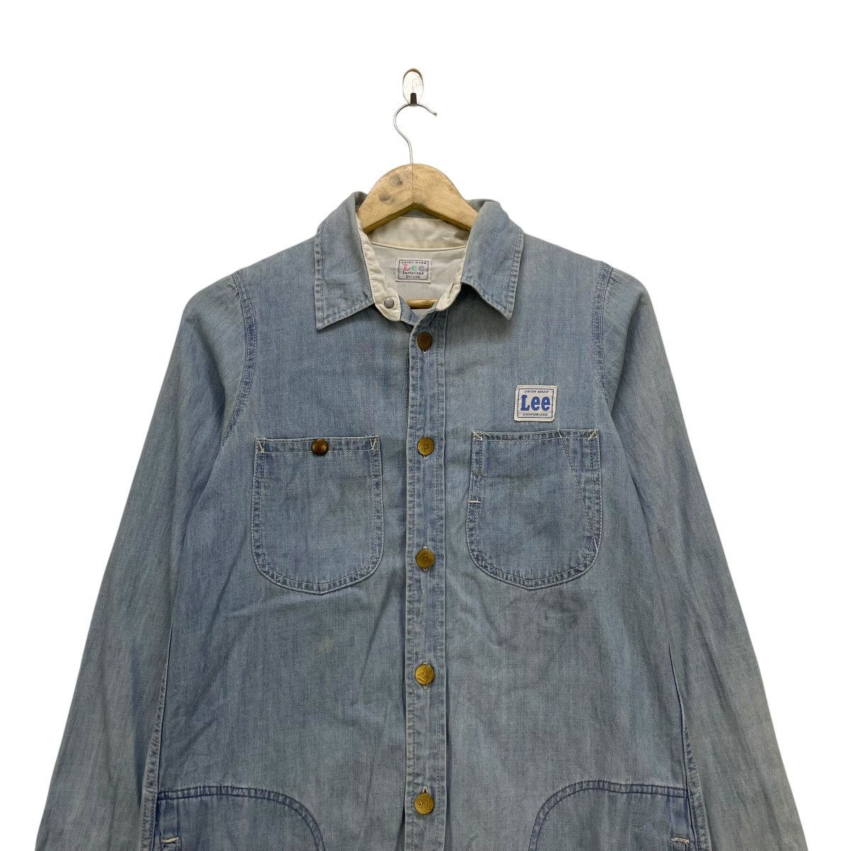 Lee 💥Vintage Lee Chambray Dress Jacket Size M / US 6-8 / IT 42-44 - 3 Thumbnail