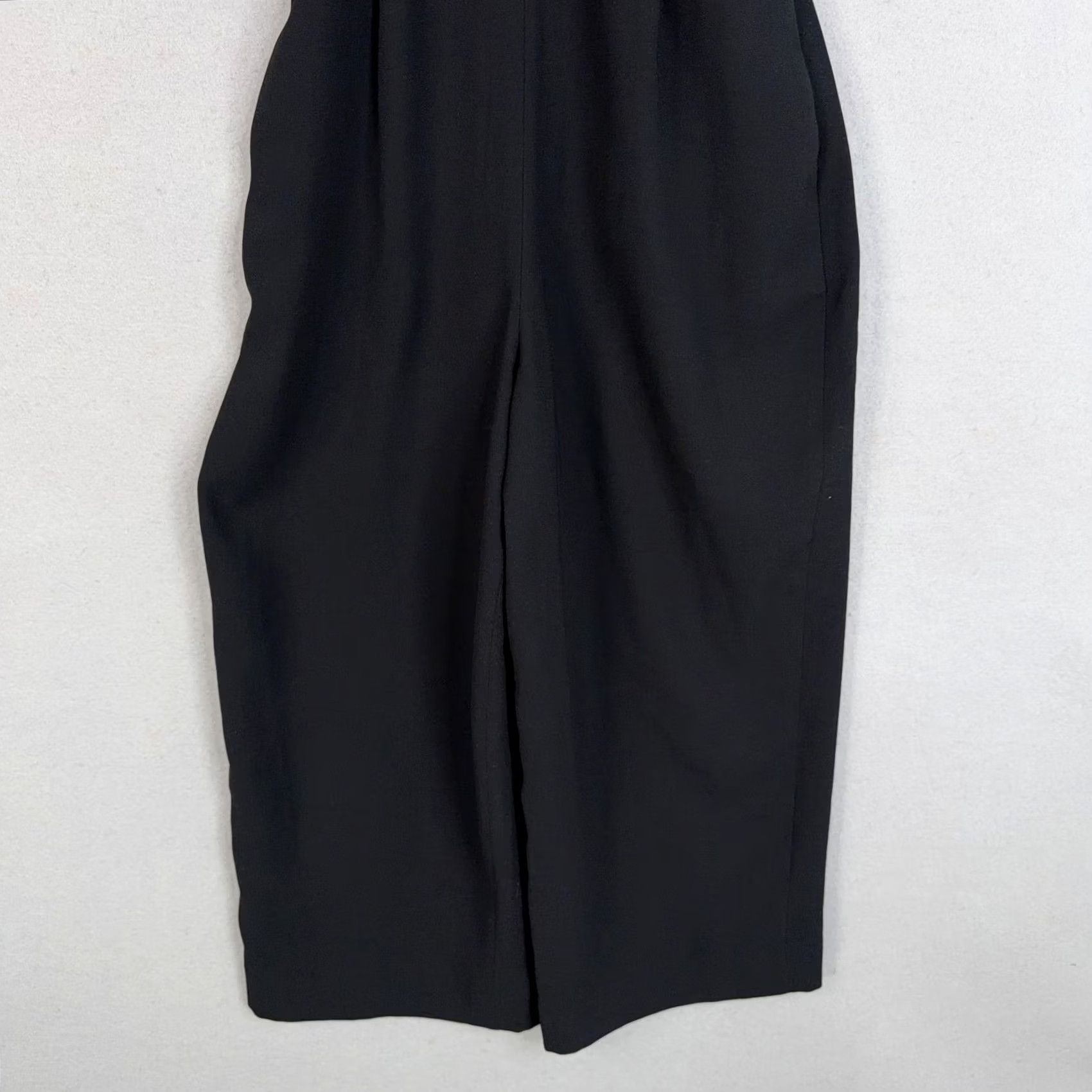 J.Crew J.CREW Jumpsuit Womens 0 Black Ruffle Wide Leg Crop Dressy Work Office Shirt? Size XS / US 0-2 / IT 36-38 - 3 Thumbnail