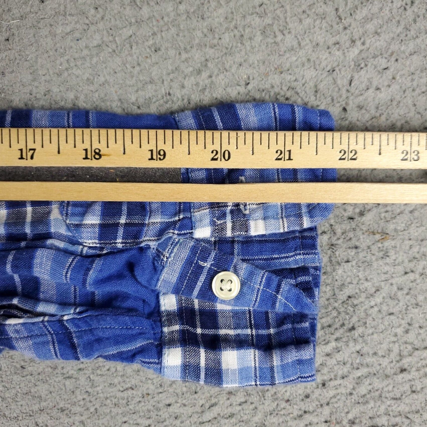 Ralph Lauren Ralph Lauren Shirt Mens Big 4X Blue Plaid Linen Button-Up Long Sleeve Col​lar Shirt Size US XXL / EU 58 / 5 - 6 Thumbnail