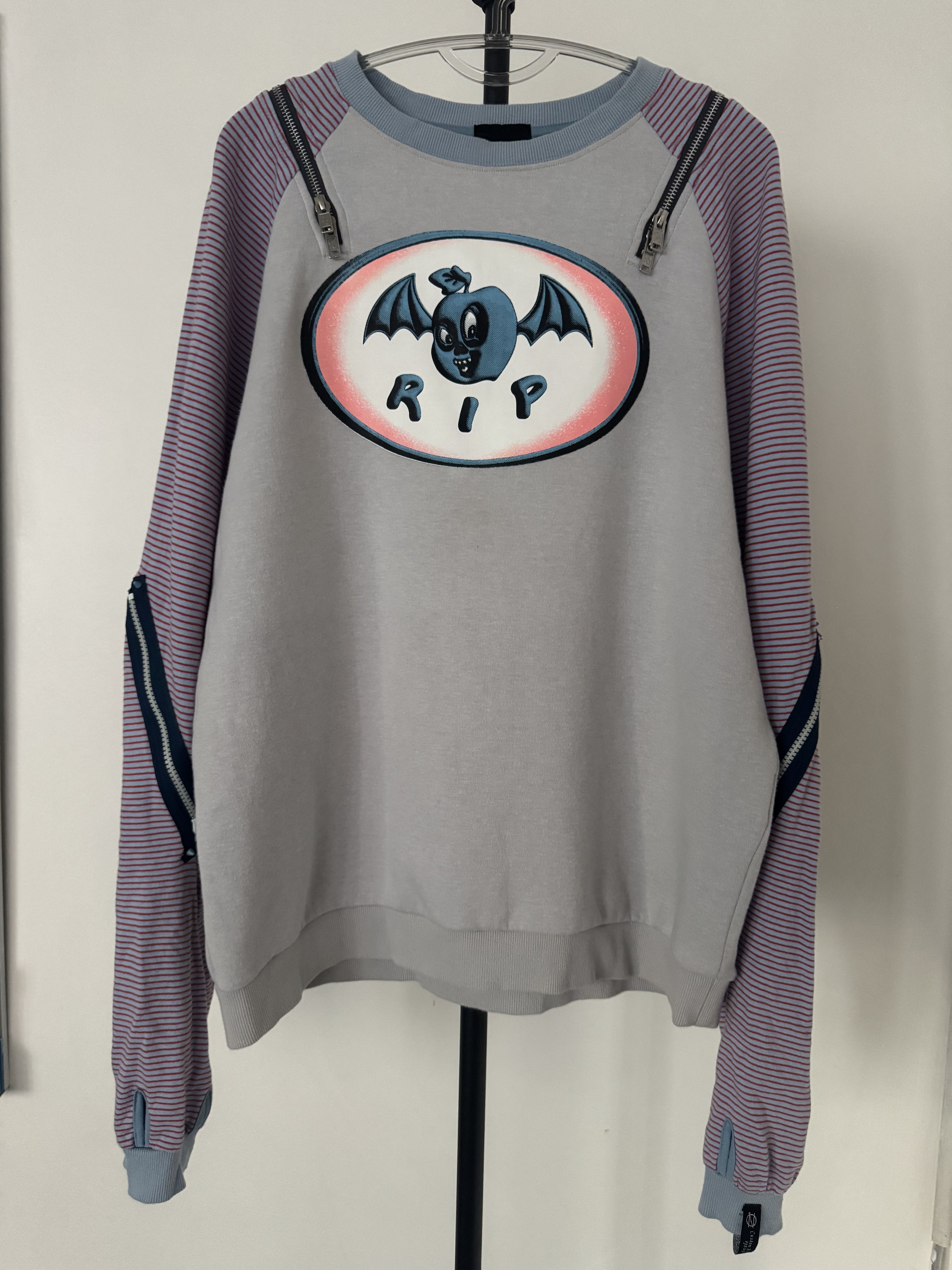 99%IS- R.I.P Cut Out Zipper Sweatshirt / Glow In The Dark Size US L / EU 52-54 / 3 - 2 Thumbnail