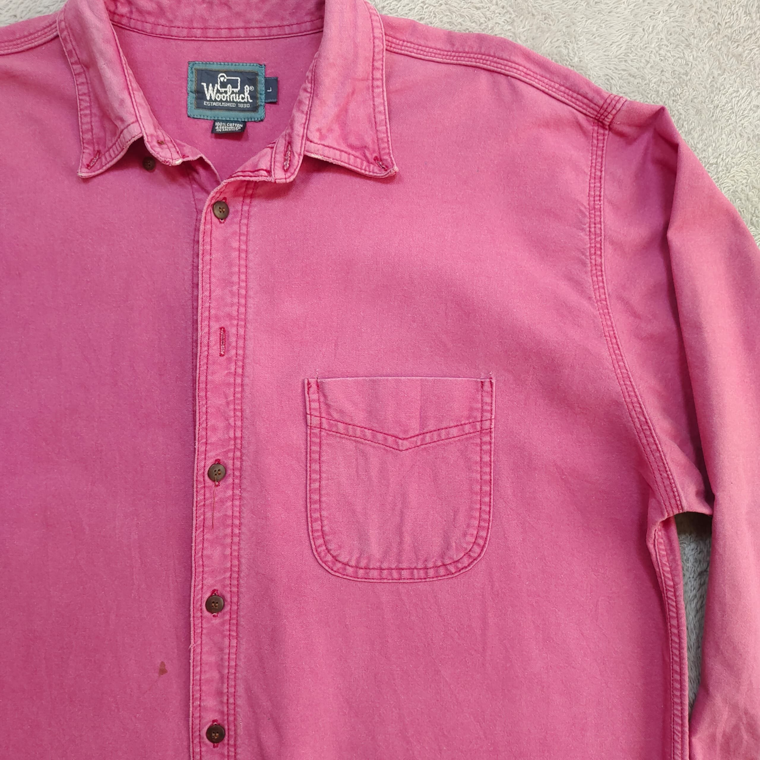 Woolrich Woolen Mills Vintage 1990s Woolrich Chamois Shirt –Heavyweight Workwear Size US L / EU 52-54 / 3 - 5 Thumbnail