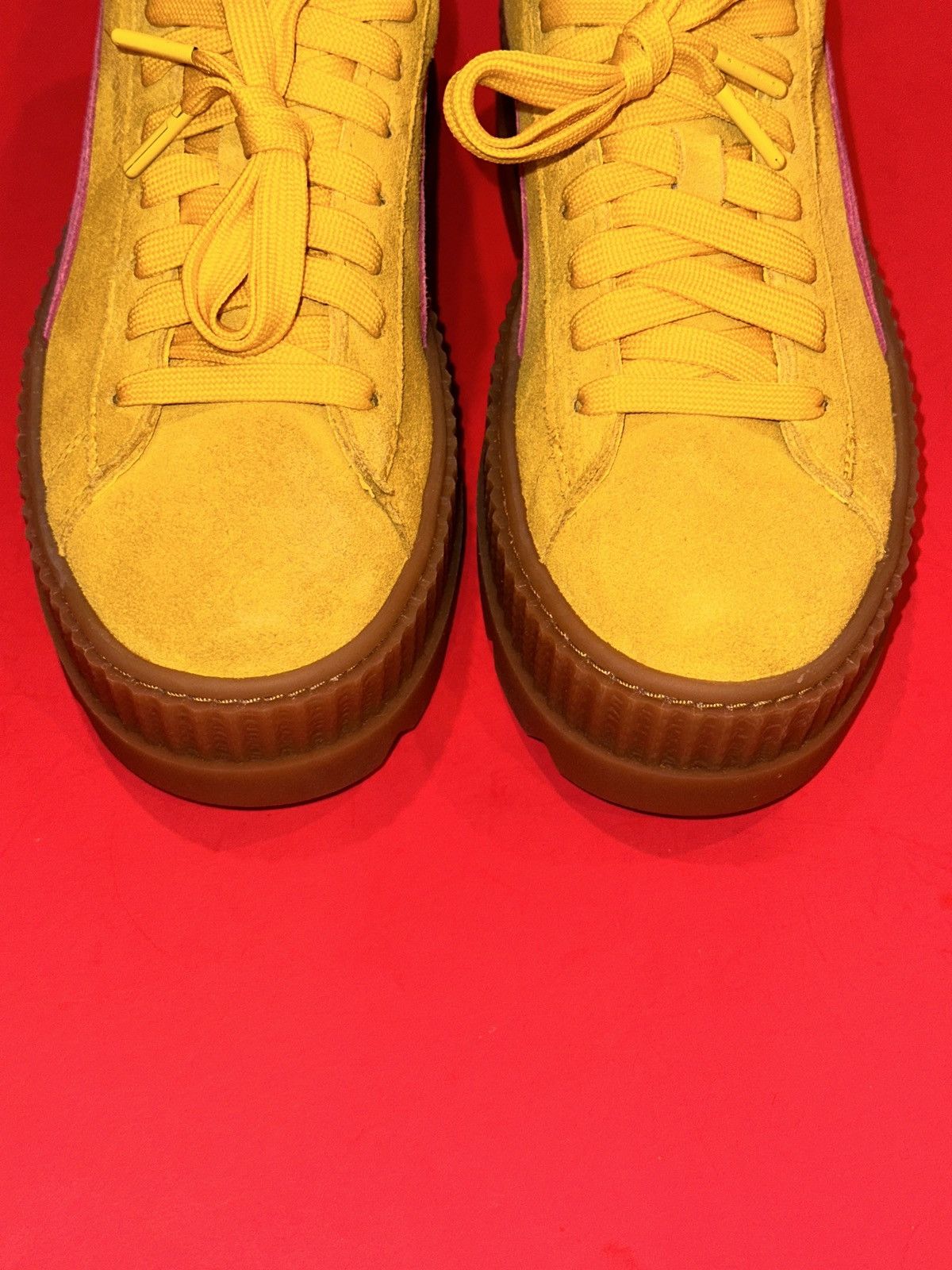 Fenty × Puma PUMA Fenty Cleated Creeper Trainers Suede Yellow Pink 8.5 Size US 8.5 / IT 38.5 - 2 Thumbnail