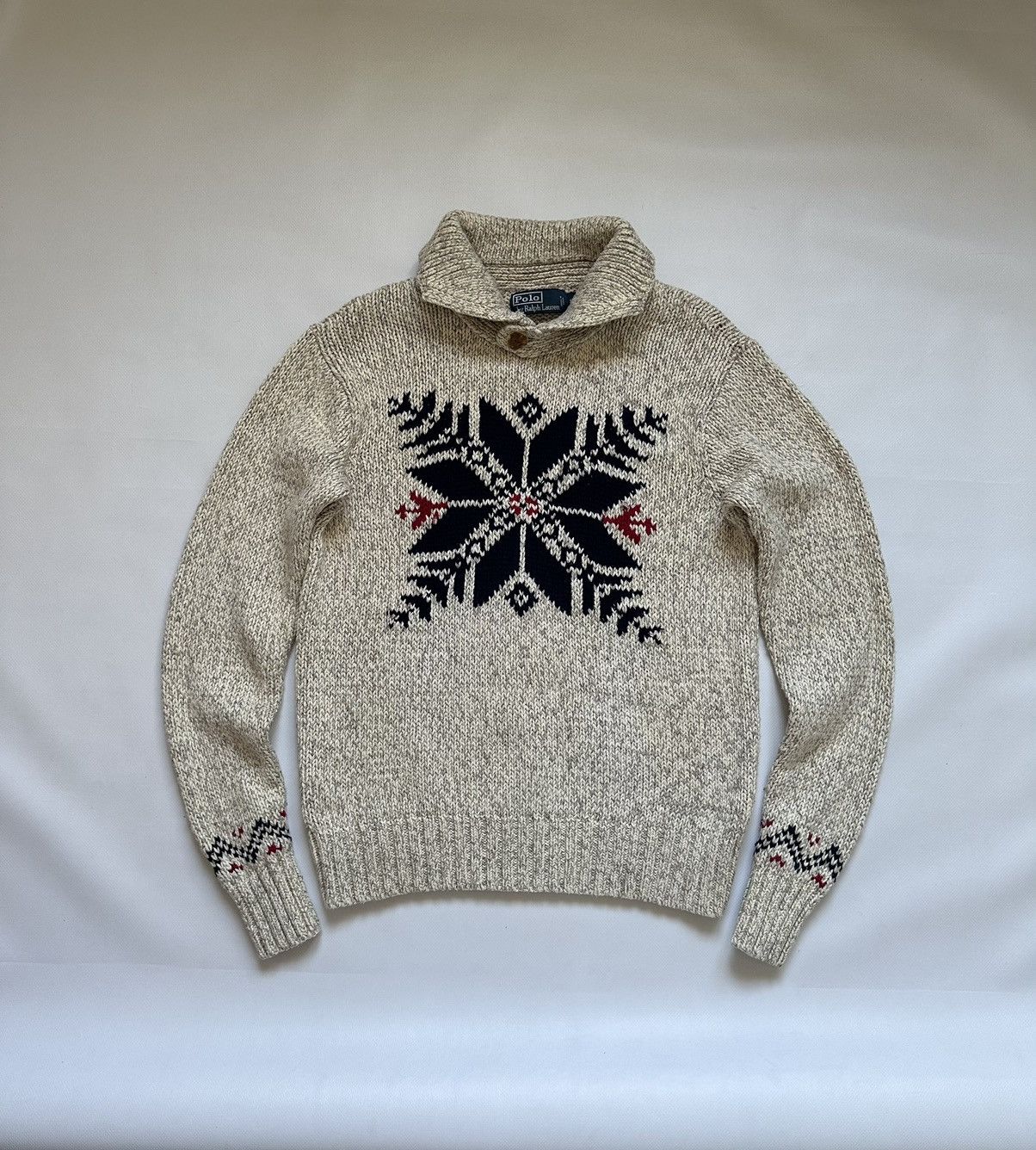 Polo Ralph Lauren VTG Polo Ralph Lauren Hand Knit Wool Silk Turtleneck Sweater Size US S / EU 44-46 / 1 - 1 Thumbnail
