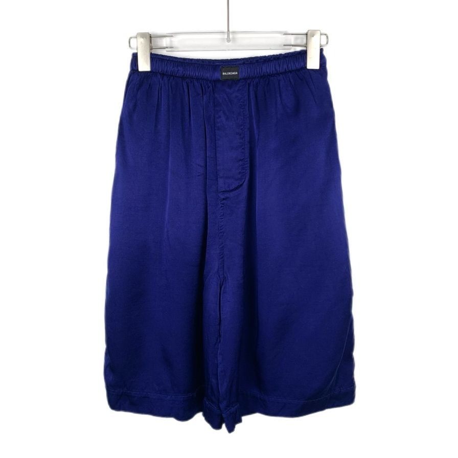 Balenciaga Balenciaga Blue Homewear Casual Shorts XXS Size 34 Polyester Size 34" / US 12 / IT 48 - 1 Thumbnail