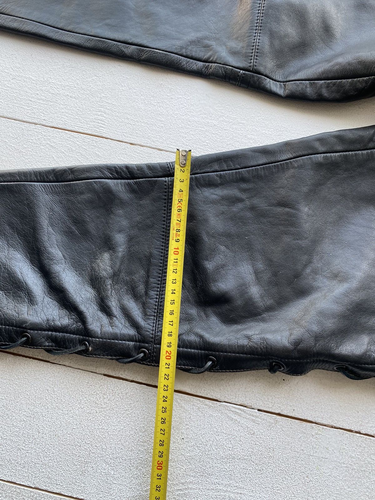 Japanese Brand 🔥VNTG OPIUM Biker Leather Owens Style Pants Rick Punk Rare Size US 32 / EU 48 - 8 Thumbnail