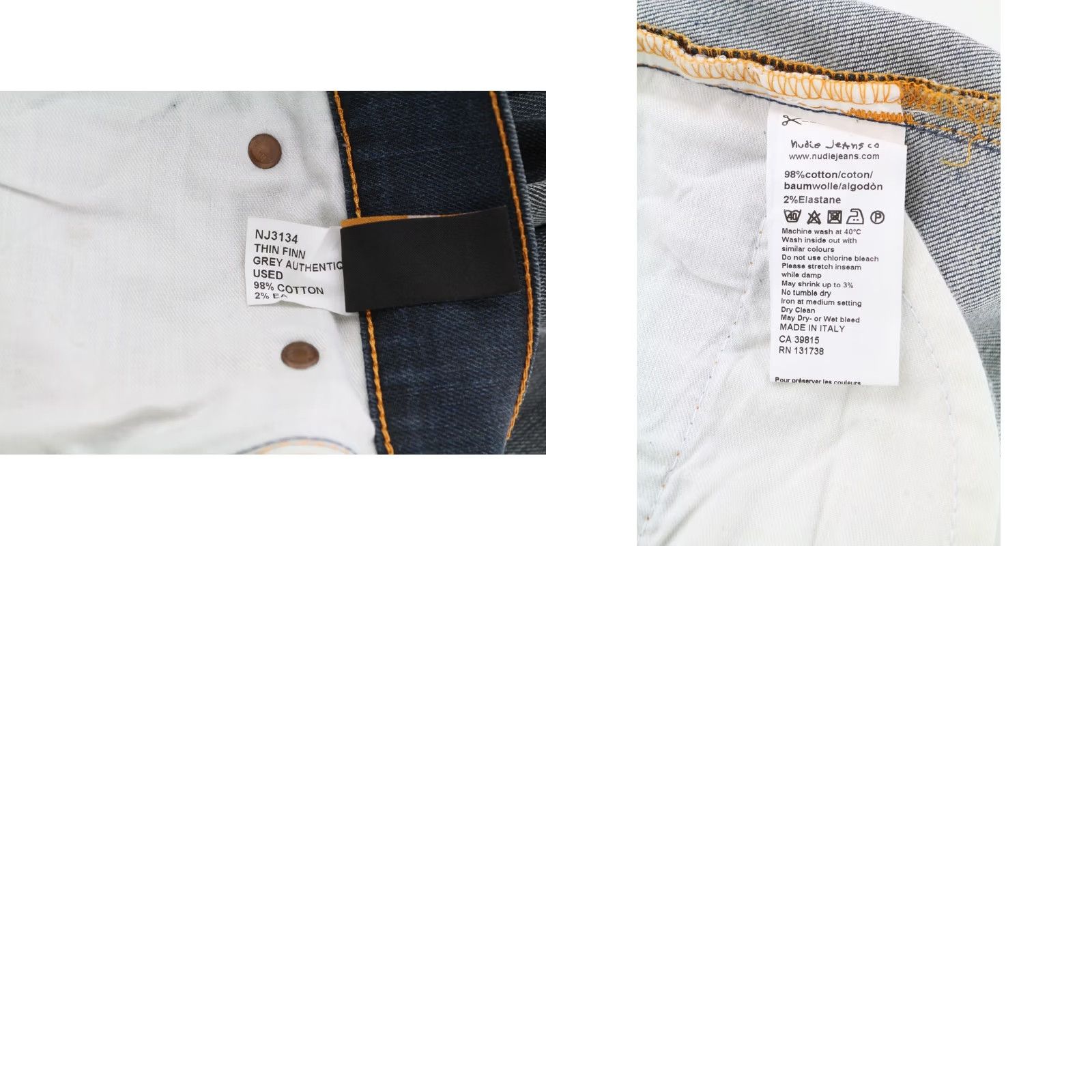 Nudie Jeans Nudie Jeans Jeans W30/L32 Thin Finn Gray Authentic Used Slim Men's Size US 30 / EU 46 - 8 Thumbnail