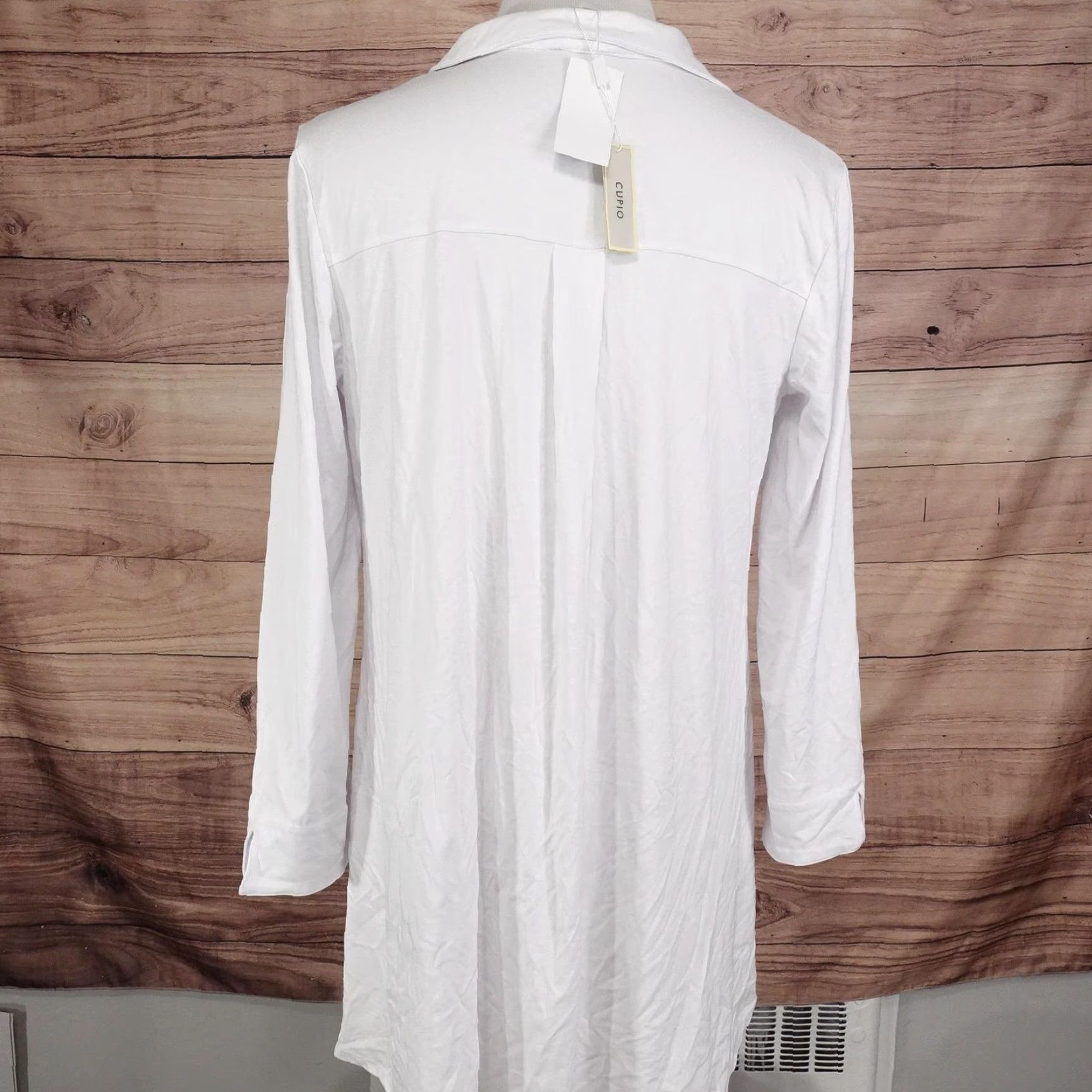 Vintage VINTAGE Cupio Women's Shirt XL White Blouse Tunic Long Sleeve Button Up Classic Minimalist Seasonal Women's Size XL / US 12-14 / IT 48-50 - 4 Thumbnail
