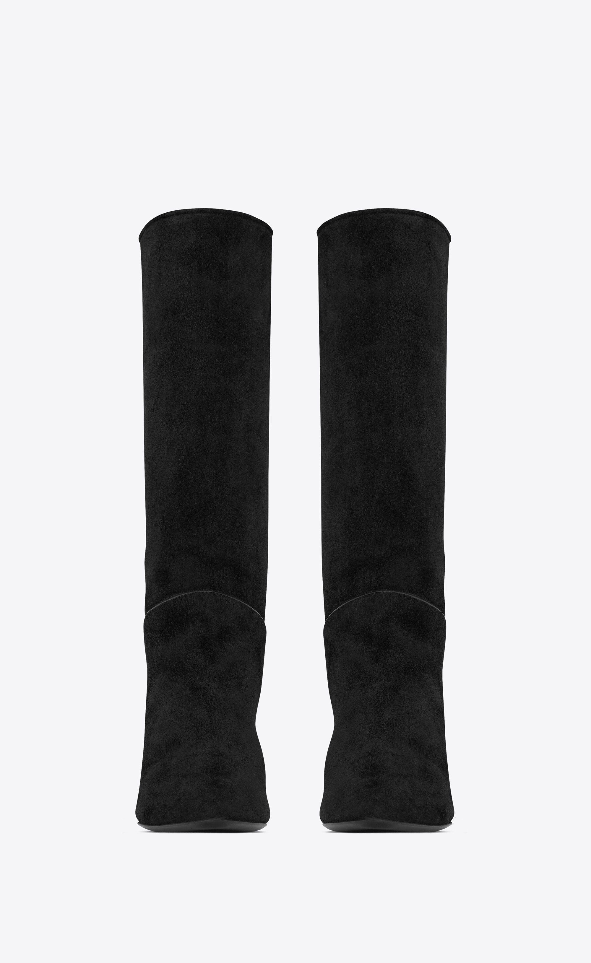 Saint Laurent Paris o1bcso1str1224 Tracy Boots In Suede in Black Size US 8.5 / IT 38.5 - 3 Thumbnail