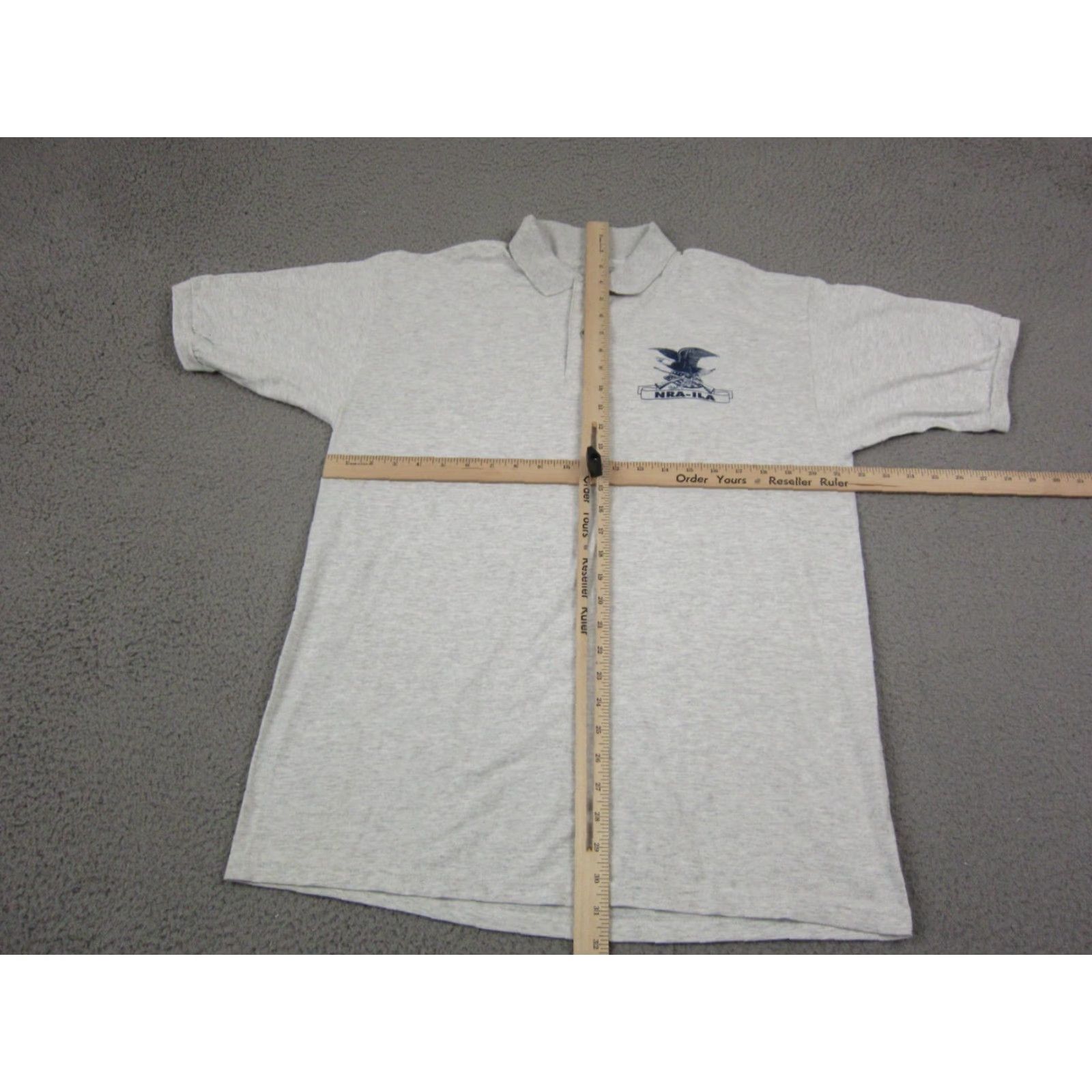Anvil VINTAGE NRA Polo Shirt Mens Large Gray National Rifle Association Anvil 90s Size US L / EU 52-54 / 3 - 5 Thumbnail