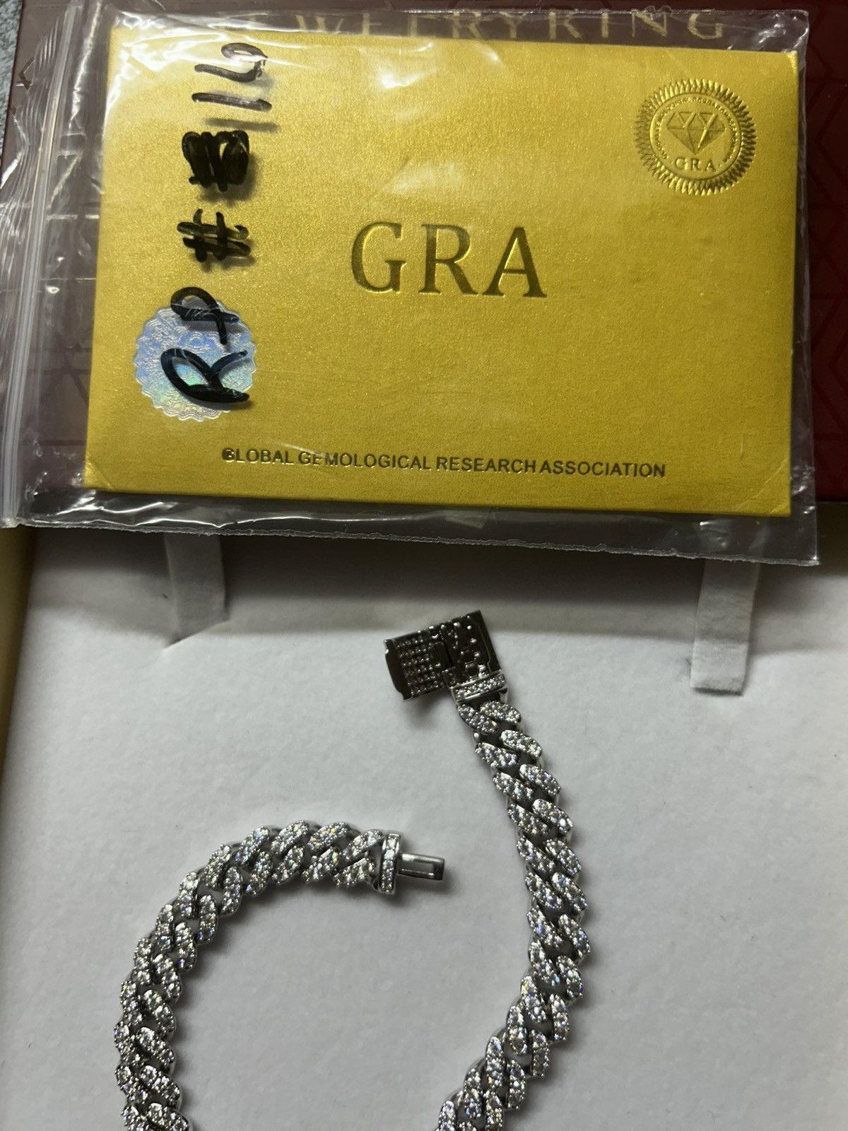 Jewelry 6ct Moissanite Cuban Link Bracelet Size ONE SIZE - 7 Thumbnail