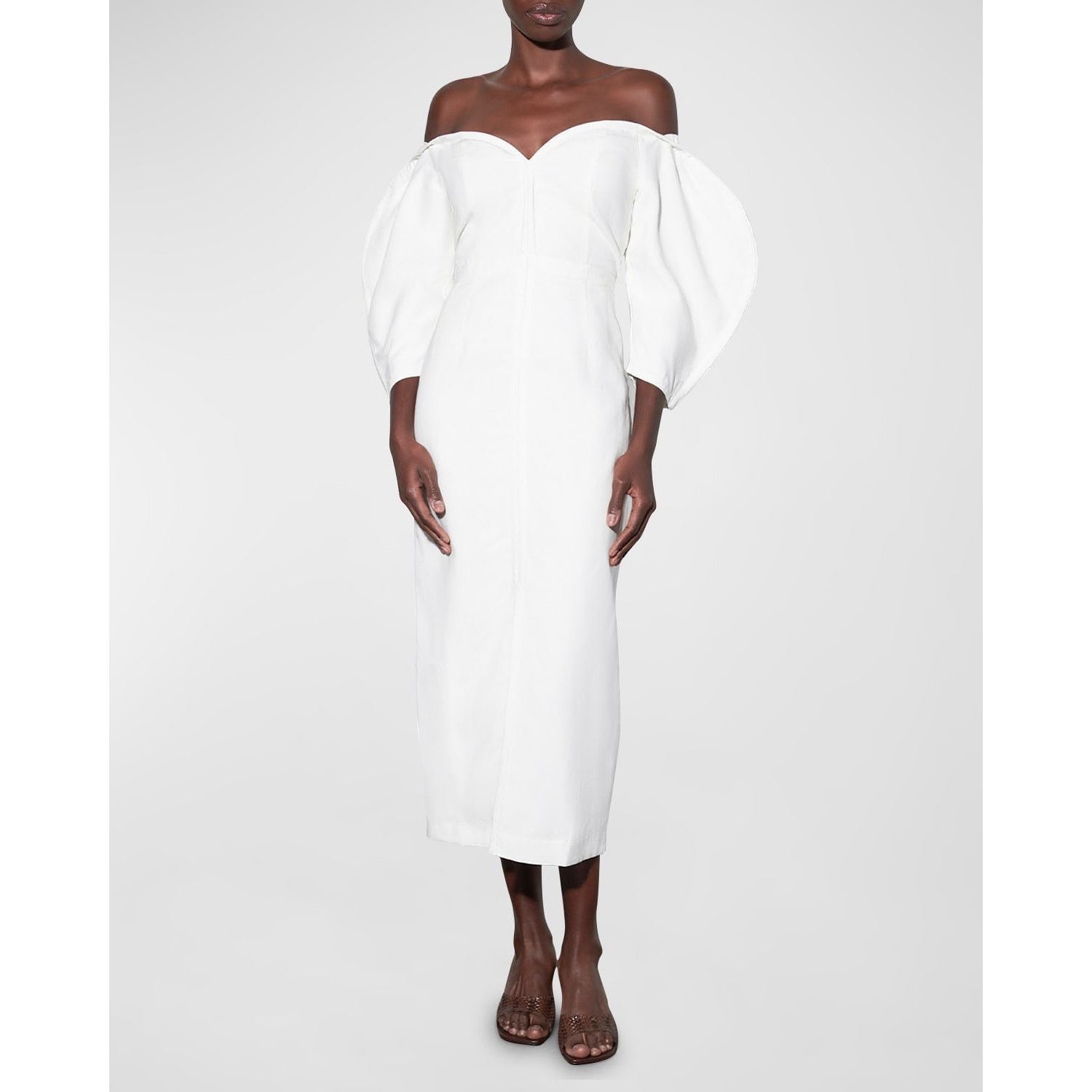 Mara Hoffman Mara Hoffman Leonara puff sleeve midi dress white size 00 Size XXS / US 00 / IT 34 - 18 Thumbnail