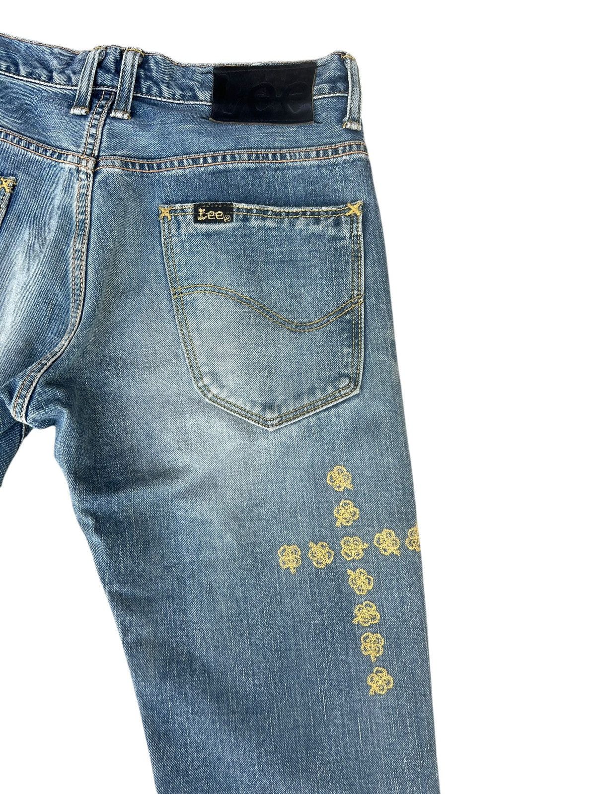 Lee Lee X TMT Japan Distress Embroidery Denim Selvedge Jeans Size US 29 - 16 Thumbnail