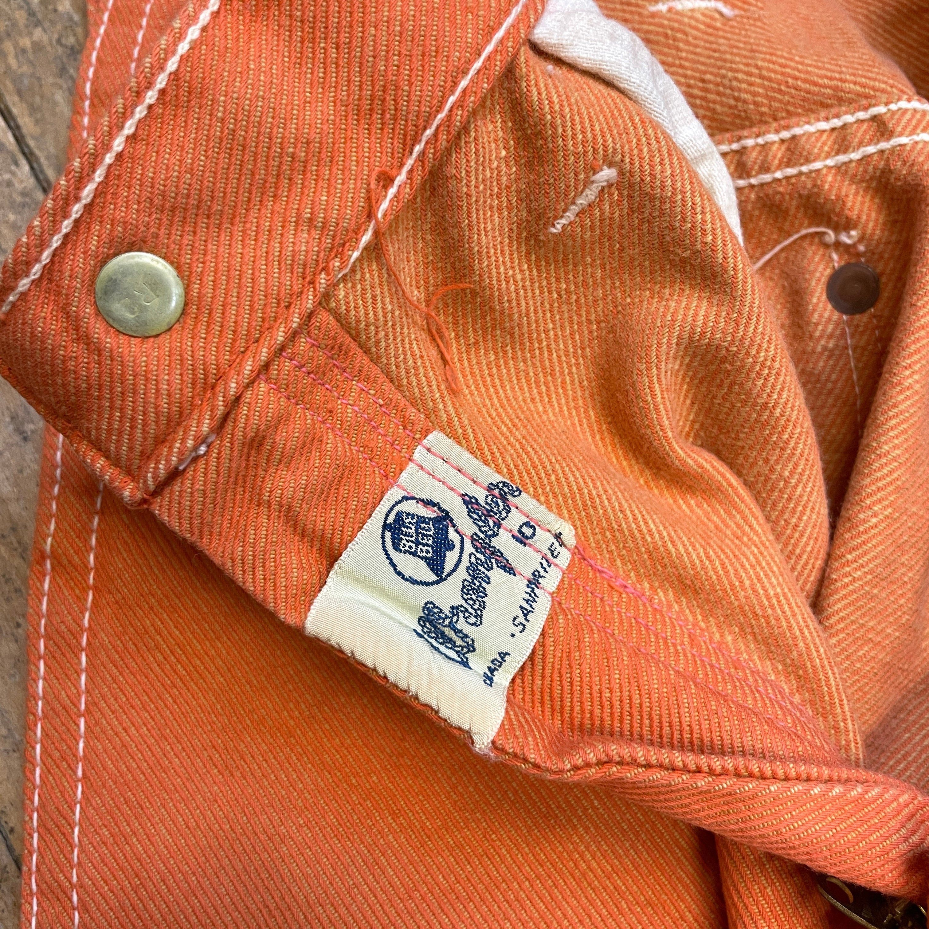 Wrangler RARE 60s Wrangler Sanforized Blue Bell Made In Canada Creamsicle Coloured Twill Trousers With Lightning Zipper Size 28" Size US 28 / EU 44 - 3 Thumbnail