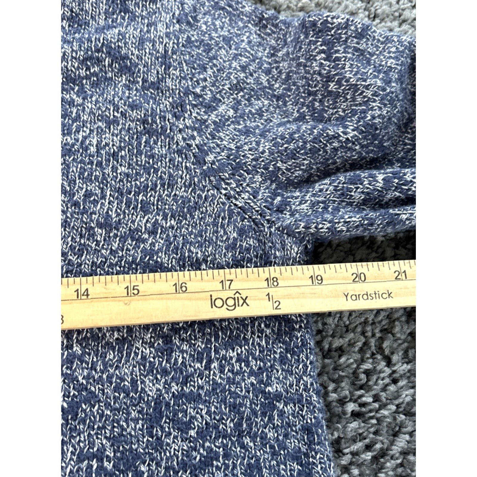 Vintage VINTAGE L.L. Bean Sweater Womens Large Blue Knit Crewneck Pullover Cotton 501067 Ladies Crew Neck Long Sleeve Women Turtleneck? Size L / US 10 / IT 46 - 3 Thumbnail