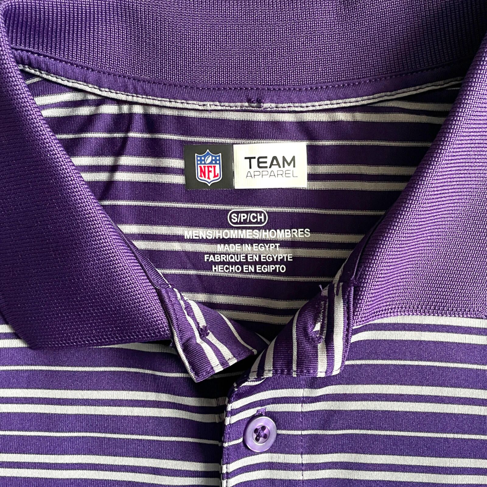 NFL Baltimore Ravens S Polo Shirt NFL Team Apparel Striped NWT Size US S / EU 44-46 / 1 - 4 Thumbnail