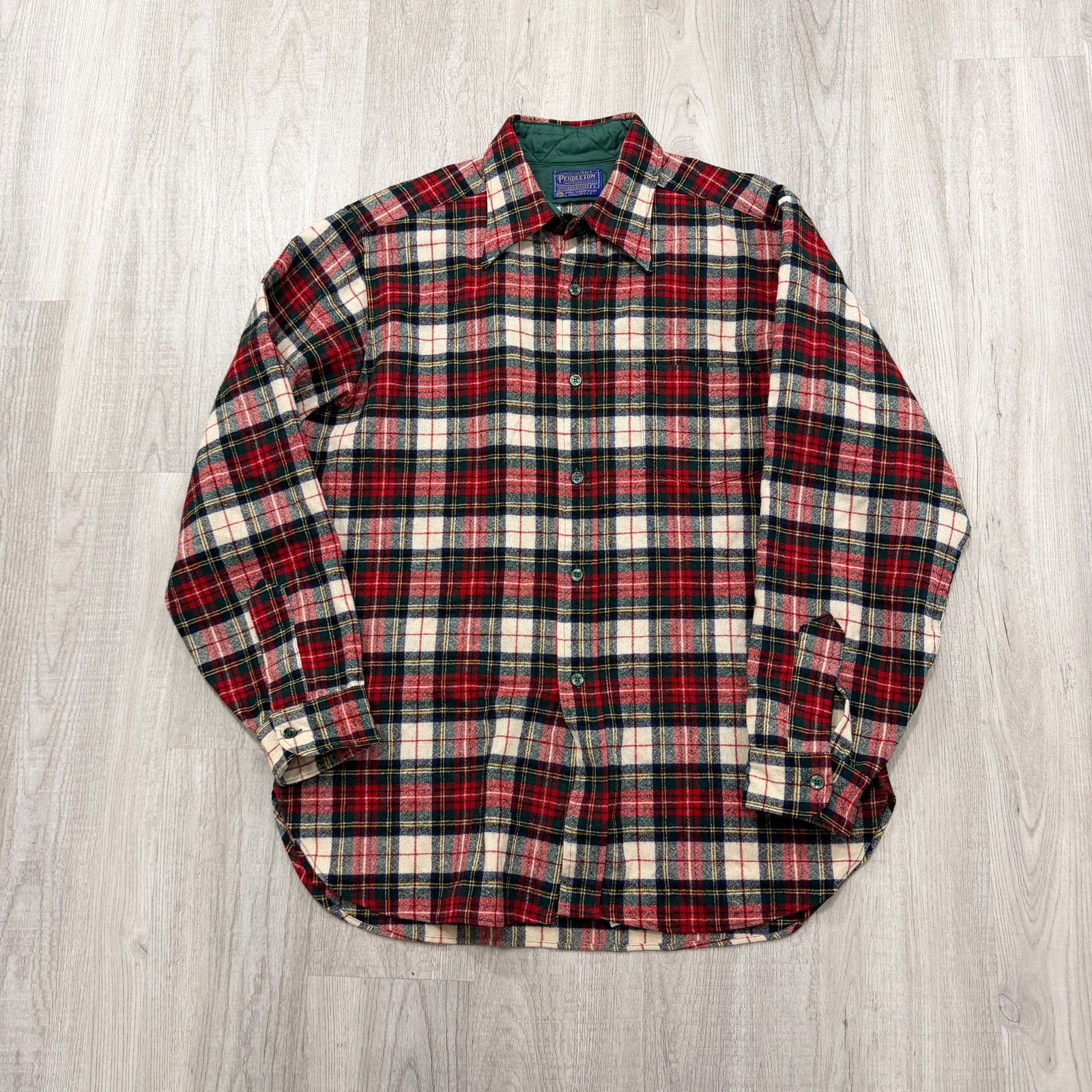 Vintage Pendleton Virgin Wool Flannel Shirt Mens Large Plaid