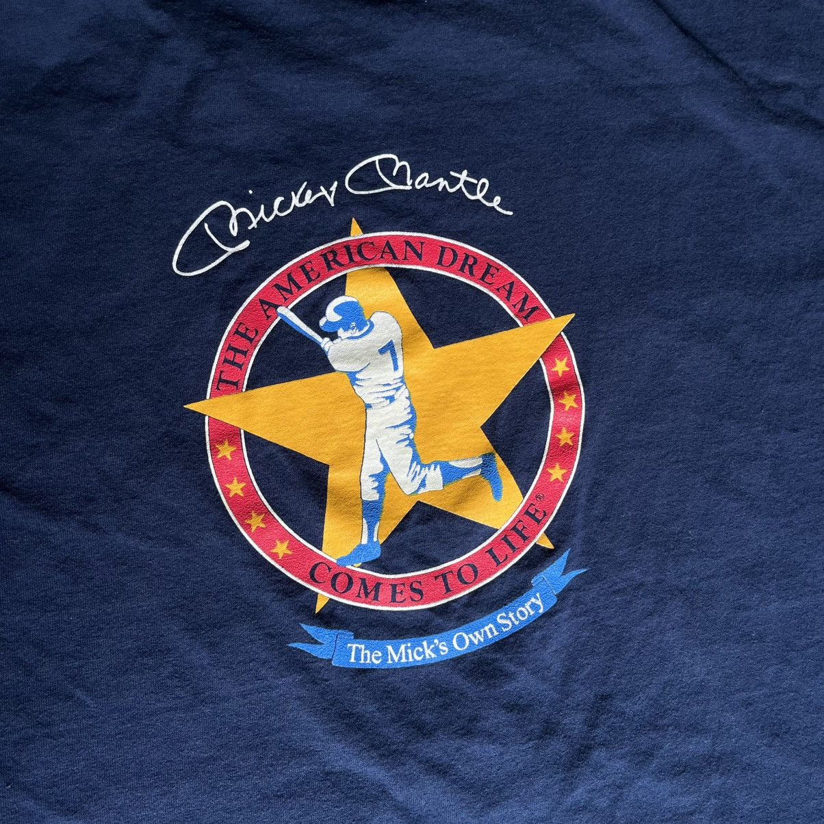 Vintage Vintage 90s Mickey Mantle Baseball Star Graphic Logo T Shirt Size US XXL / EU 58 / 5 - 4 Thumbnail