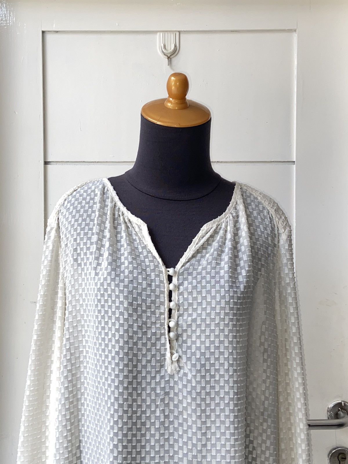 Maje MAJE White Motive Dress Size M / US 6-8 / IT 42-44 - 15 Thumbnail