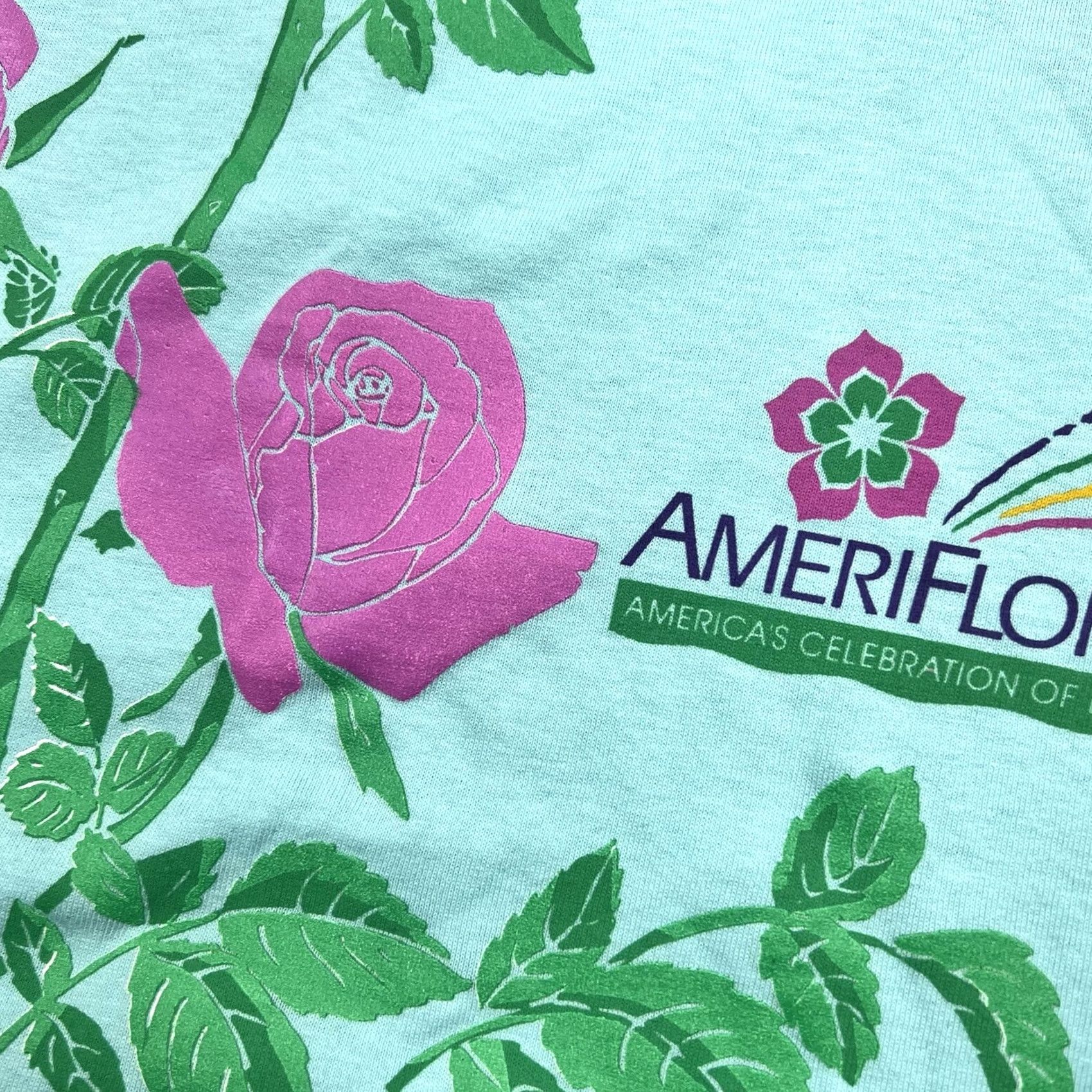 Vintage VINTAGE AmeriFlora’92 Rose Graphic Single Stitch T-Shirt XL Blue Unisex Adults 90s Floral Size US XL / EU 56 / 4 - 5 Thumbnail