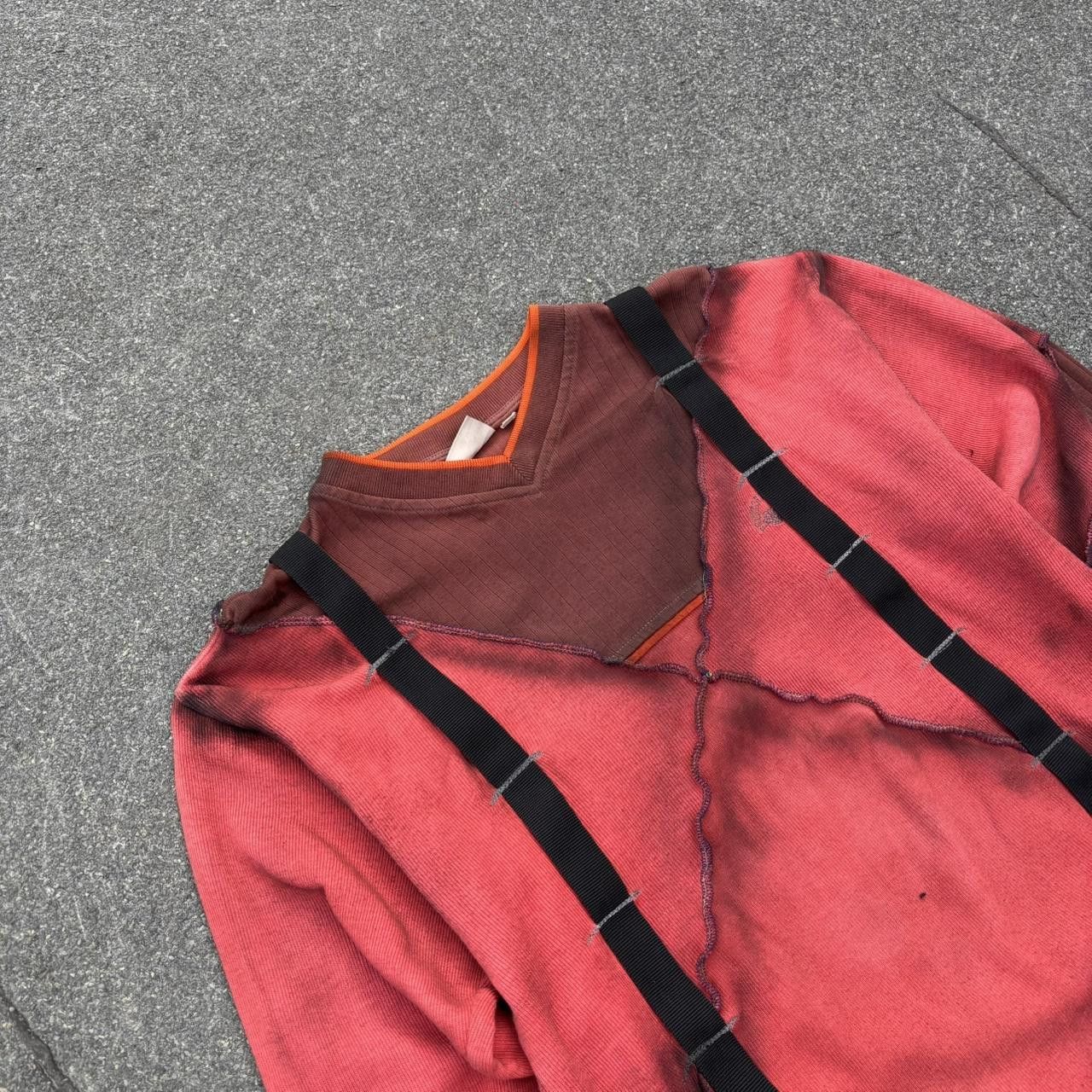 Japanese Brand × Vintage Vintage y2k 90s cut and sewn cross bondage jumper Size US L / EU 52-54 / 3 - 3 Thumbnail
