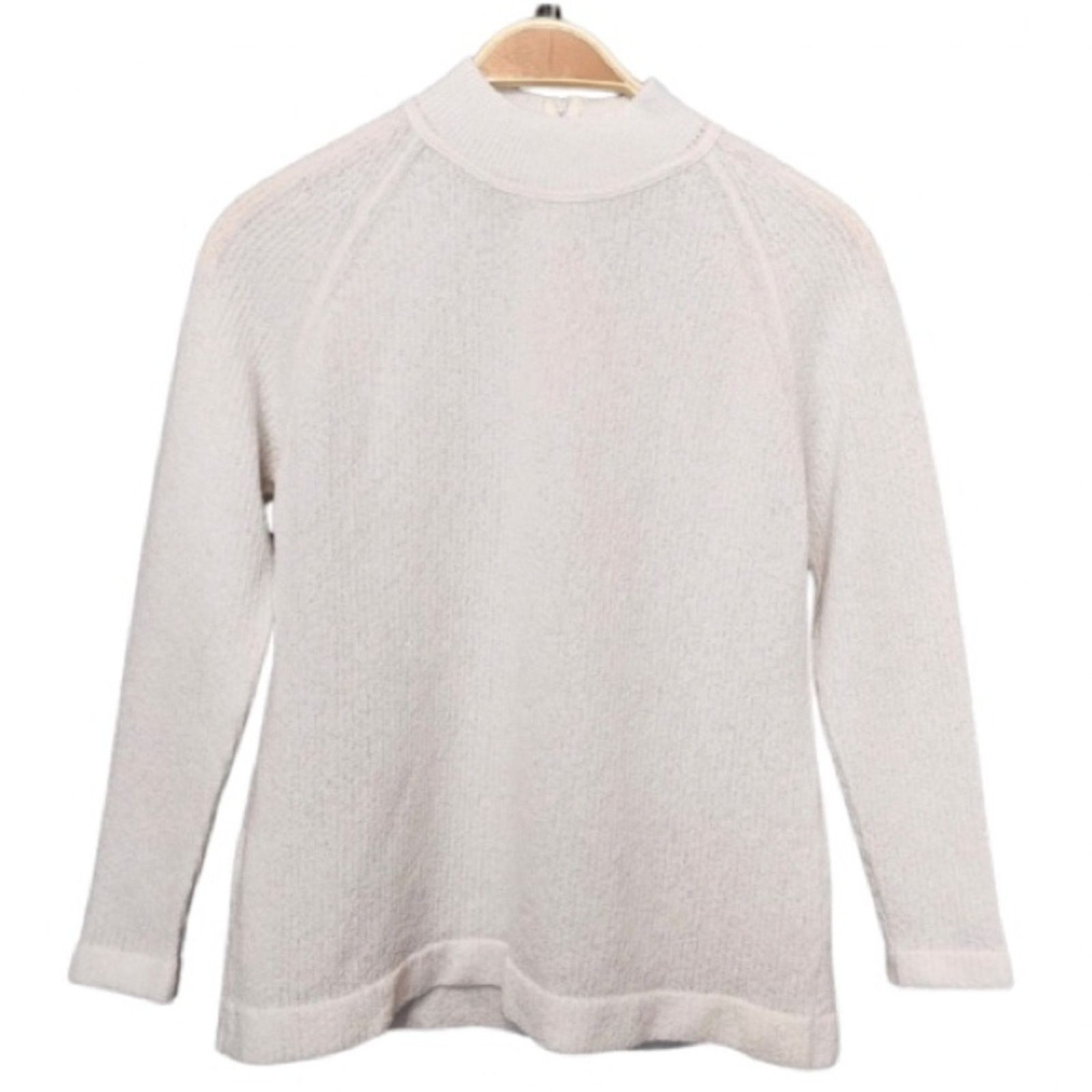Vintage Vintage Island Knitwear California White Mock Neck Sweater Size S / US 4 / IT 40 - 1 Thumbnail