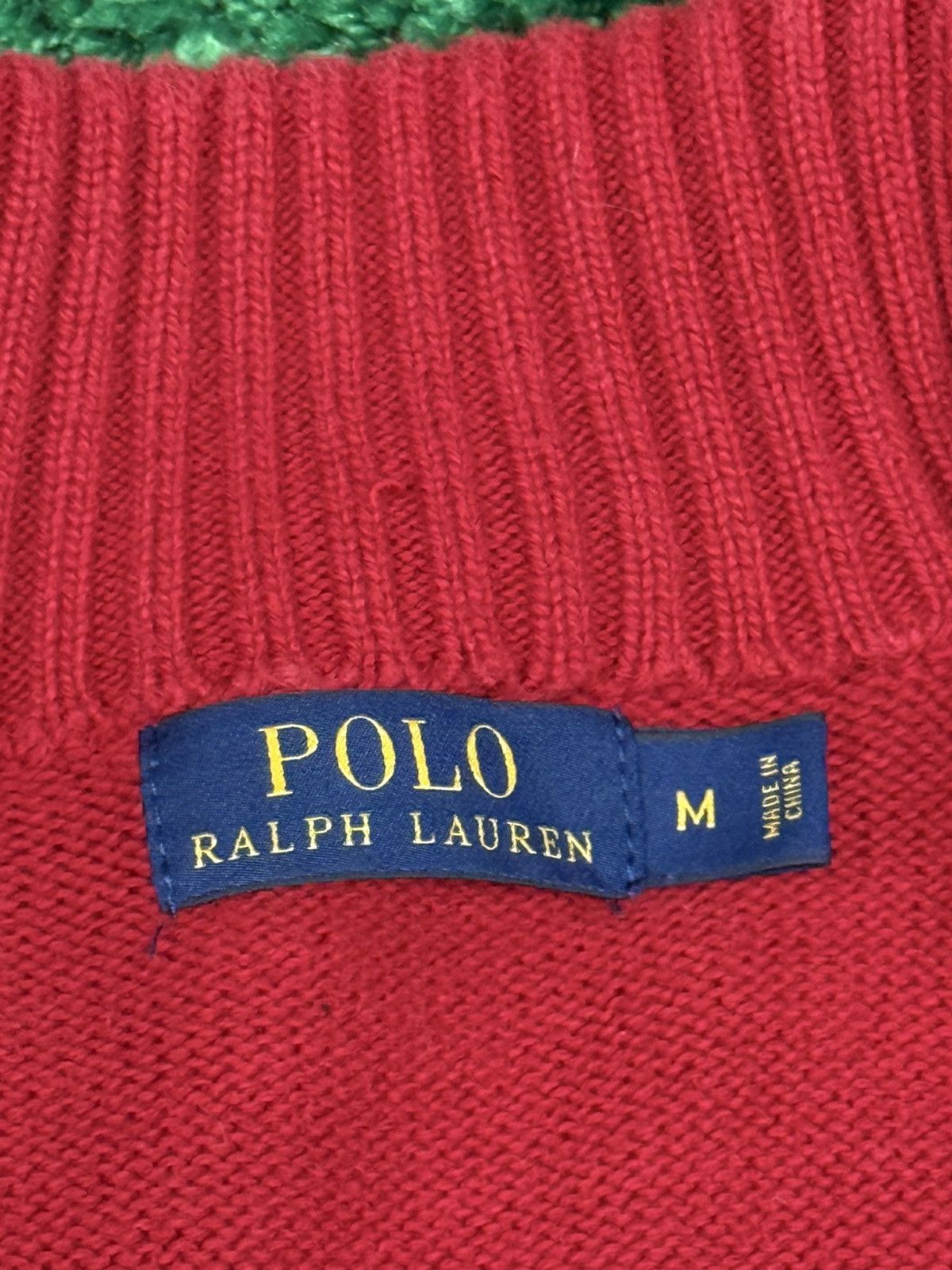 Polo Ralph Lauren Polo Ralph Lauren Red Knit Sweater Quarter Zip Logo Medium Size US M / EU 48-50 / 2 - 4 Thumbnail