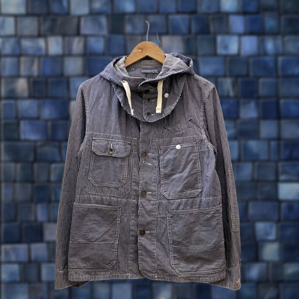 Engineered Garments Engineered Garments Jacket Cotton Navy Striped Casual Men's Size S Size US S / EU 44-46 / 1 - 1 Thumbnail