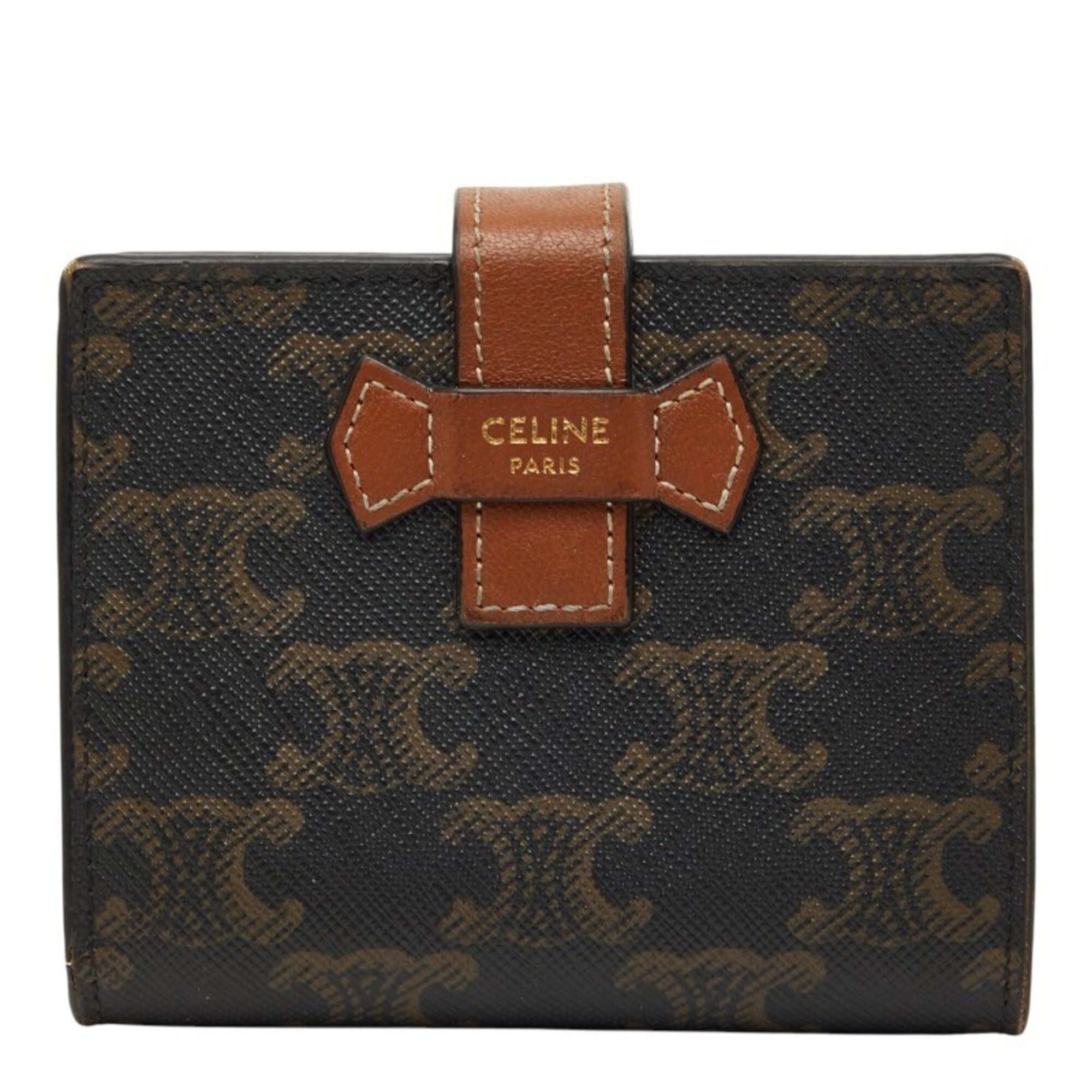 Celine Celine Macadam Bi-fold Wallet, Brown, Women's Size ONE SIZE - 1 Thumbnail