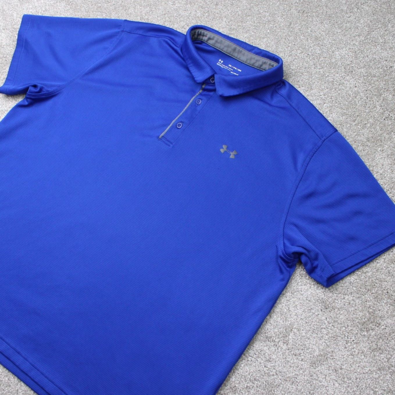 Under Armour Under Armour Polo Shirt Mens 3XL Blue UA Tech Performance HeatGear S/S Polo Shirt Mens 3XL Blue UA Tech Performance HeatGear Loose Fit S/S Size US XXL / EU 58 / 5 - 2 Thumbnail