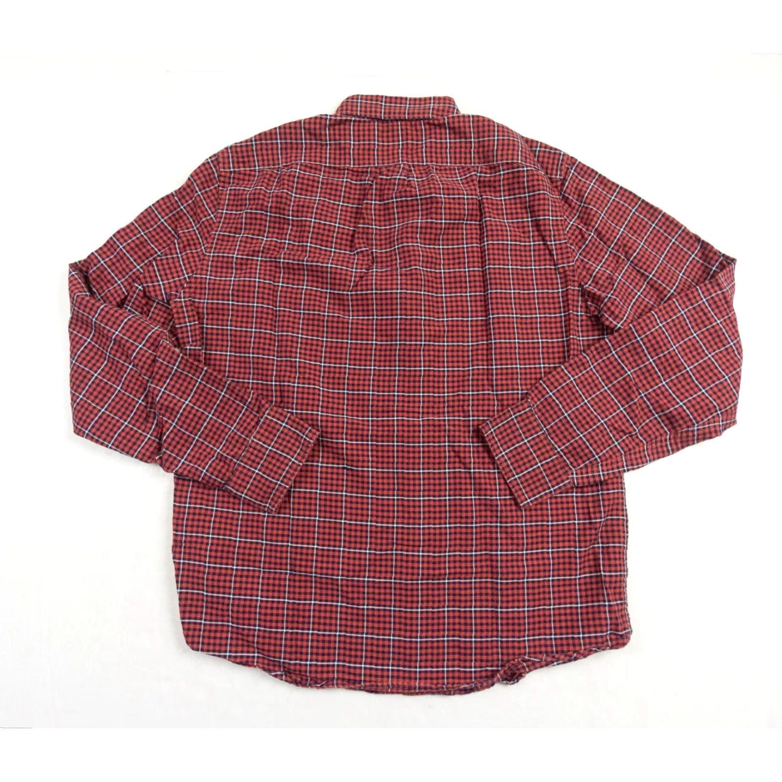 J.Crew J.CREW Shirt Adult Large Red Oxford Button-Up Long Sleeve Check Cotton Preppy Mens Size US L / EU 52-54 / 3 - 4 Thumbnail