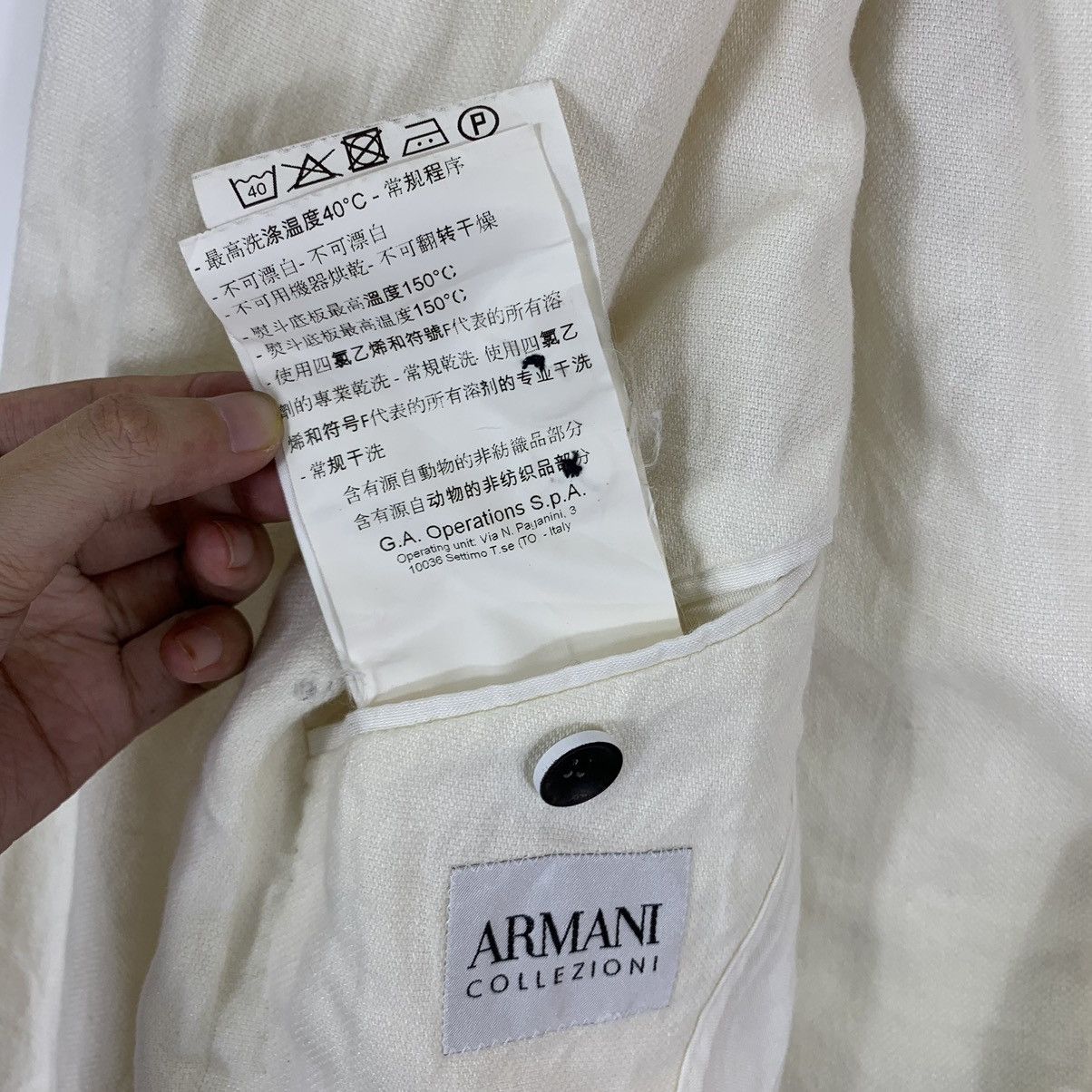 Armani × Armani Collezioni × Designer Vintage Armani Collezioni White Coat Size US L / EU 52-54 / 3 - 10 Thumbnail