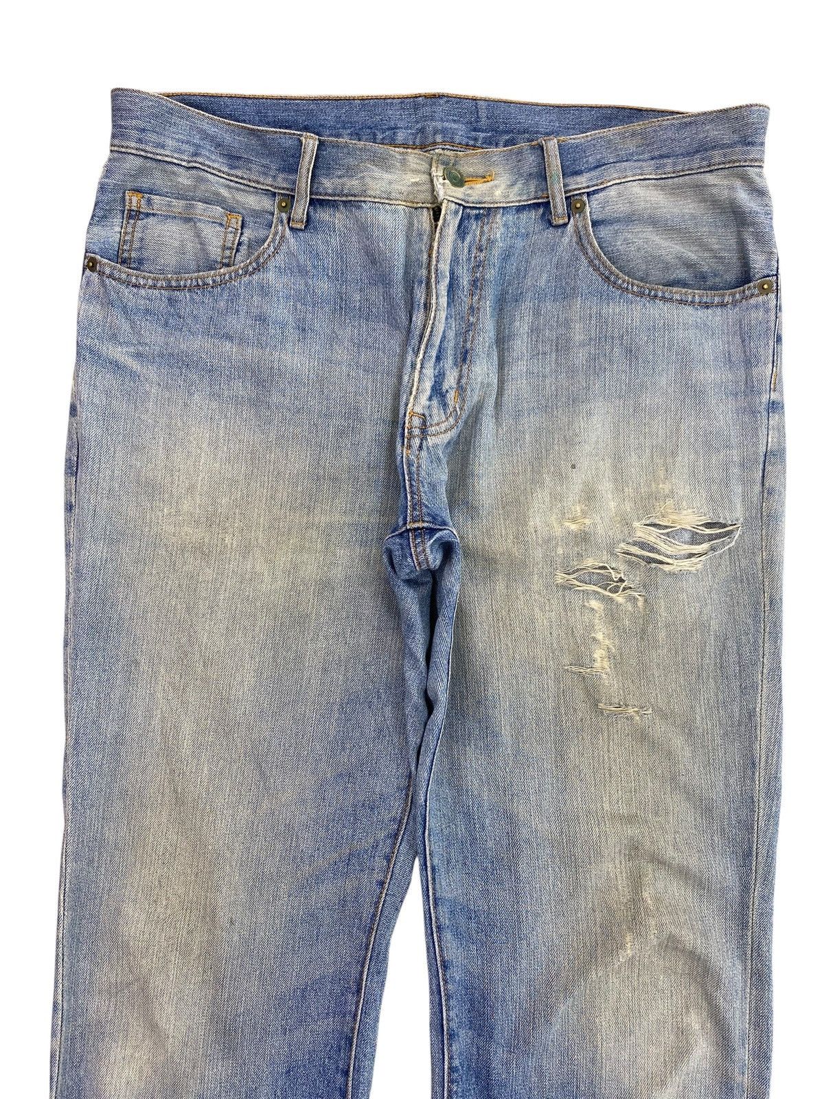 Japanese Brand Japanese Brand Faded Wash Distressed Style Loose Jeans Size US 35 - 2 Thumbnail