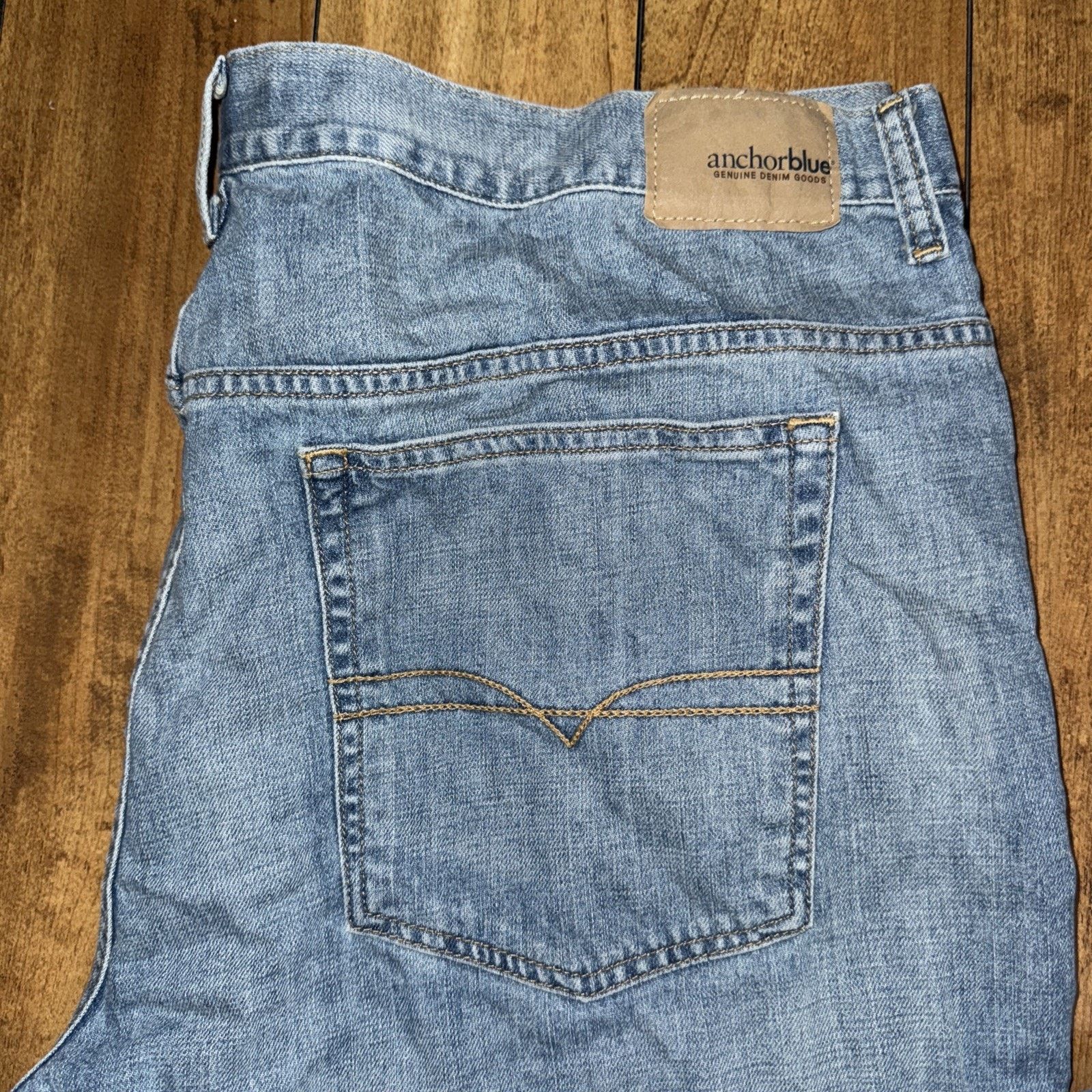 Anchor Blue × Vintage Vintage Anchor Blue Denim Jeans 42x33 Blue Baggy Skater Y2K Size US 42 / EU 58 - 2 Thumbnail