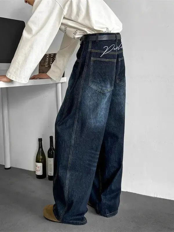 Japanese Brand Retro loose casual micro flared jeans Size US 32 / EU 48 - 2 Thumbnail