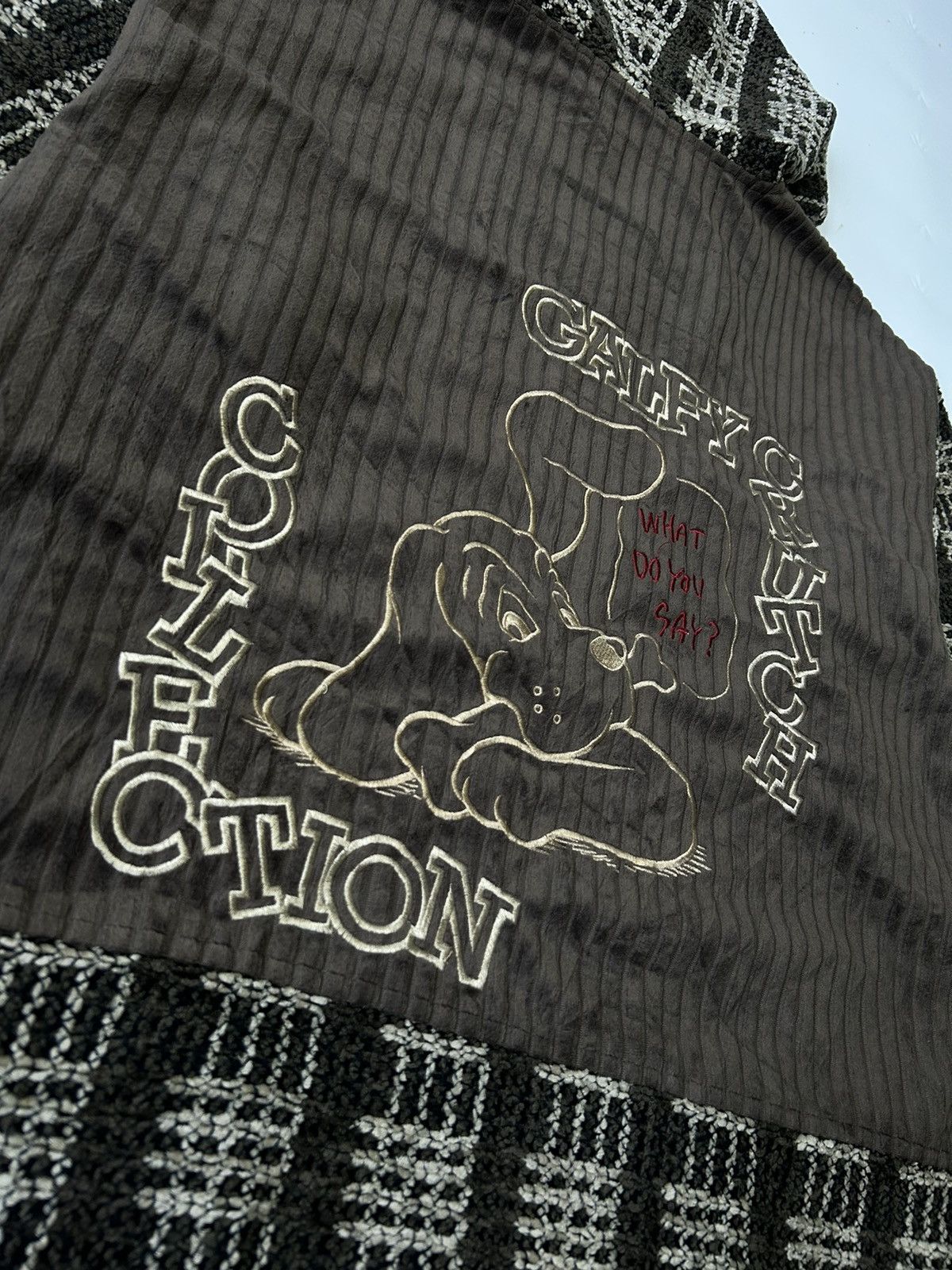 Cartoon Network × If Six Was Nine × Japanese Brand GALFY BY CRUTCH KNIT AND SUEDE JACKET Size US M / EU 48-50 / 2 - 5 Thumbnail