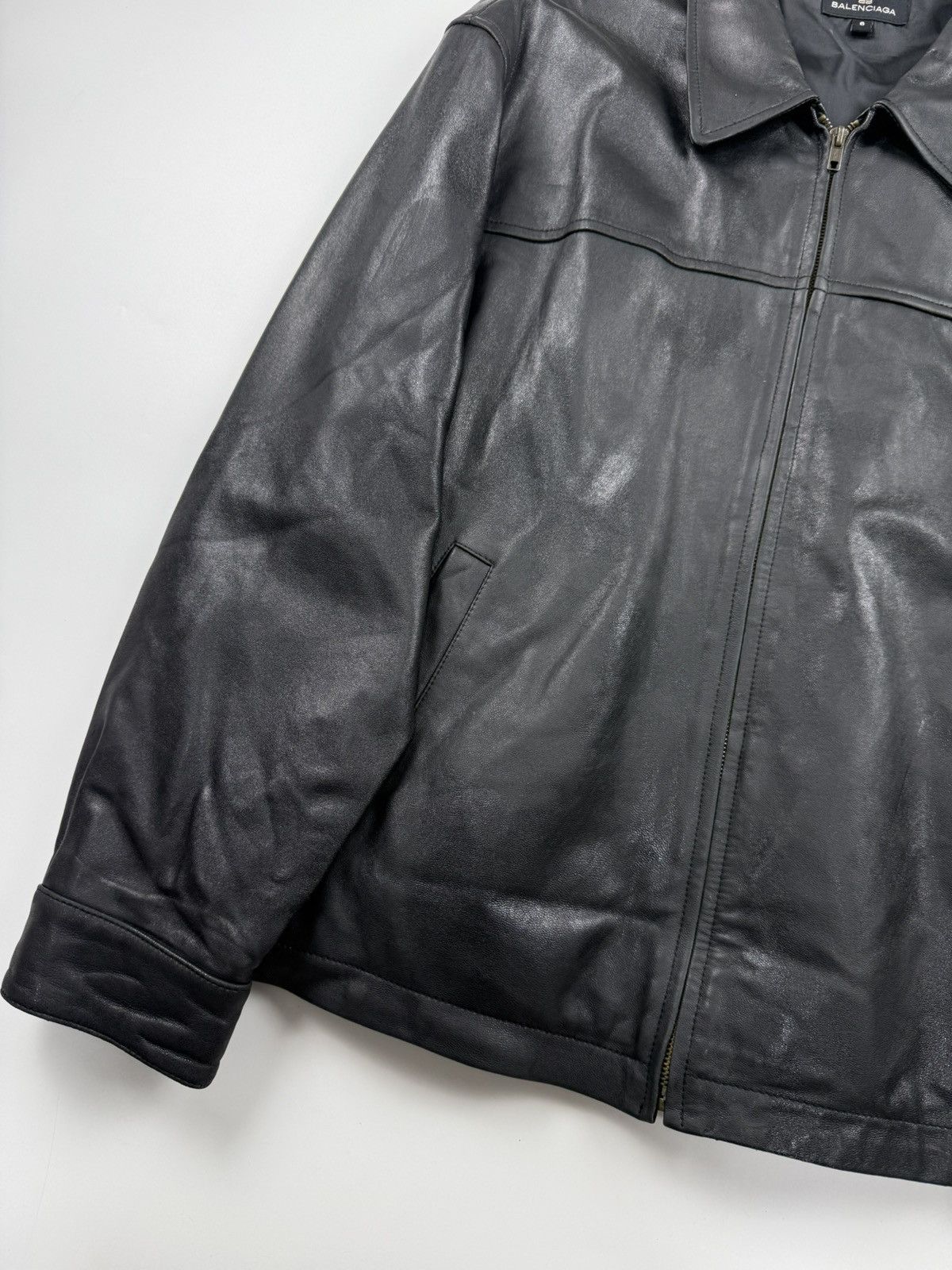 Balenciaga Vintage Balenciaga Zip Up Leather Jacket Size US L / EU 52-54 / 3 - 3 Thumbnail
