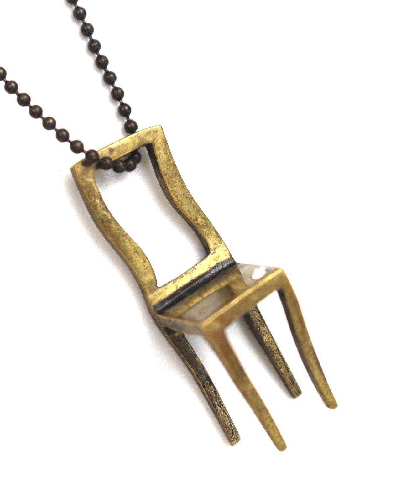Vintage 2000S JAPANESE MADE BRASS CHAIR CHARM NECKLACE Size ONE SIZE - 3 Thumbnail