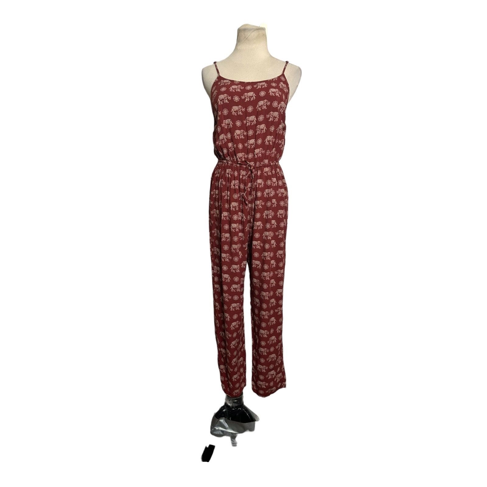Forever 21 Forever 21 brown elephant print sleeveless jumpsuit size M Size 30" / US 8 / IT 44 - 11 Thumbnail