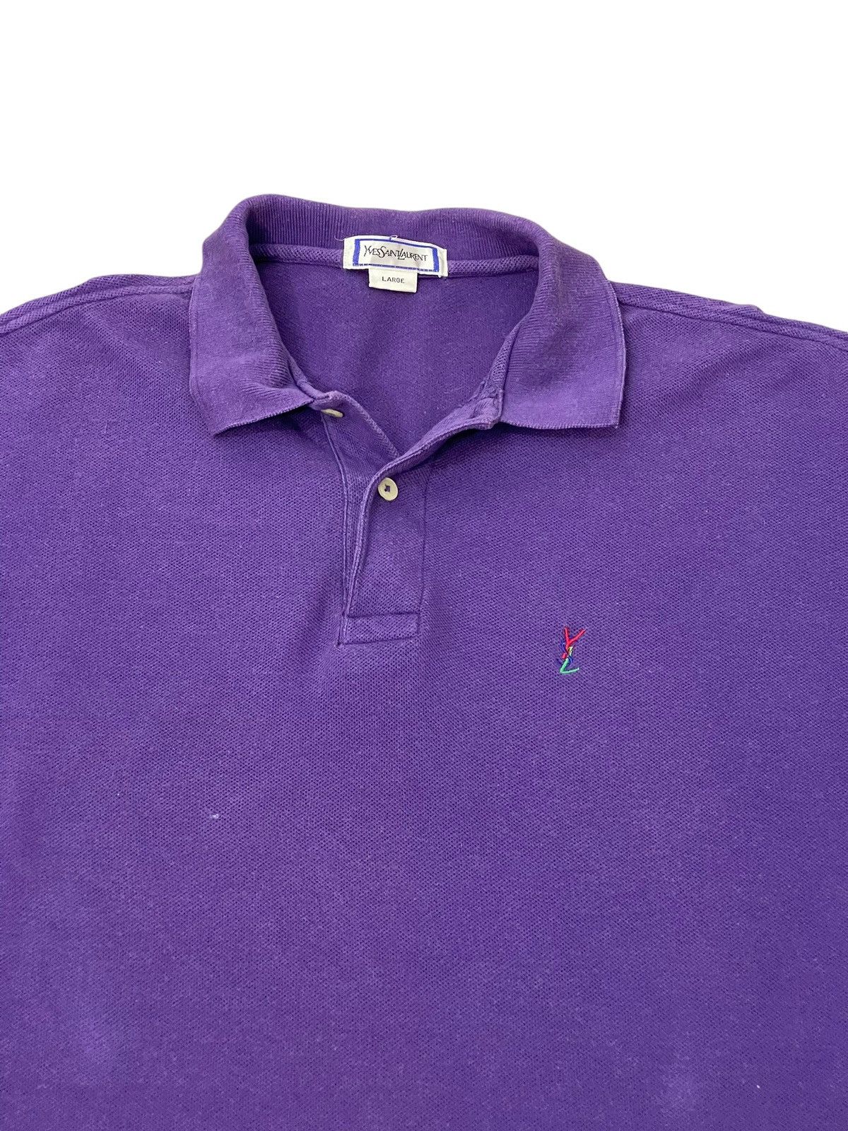 Yves Saint Laurent Vtg Yves Saint Laurent Polo Shirt 5🟩9 Size US L / EU 52-54 / 3 - 1 Thumbnail