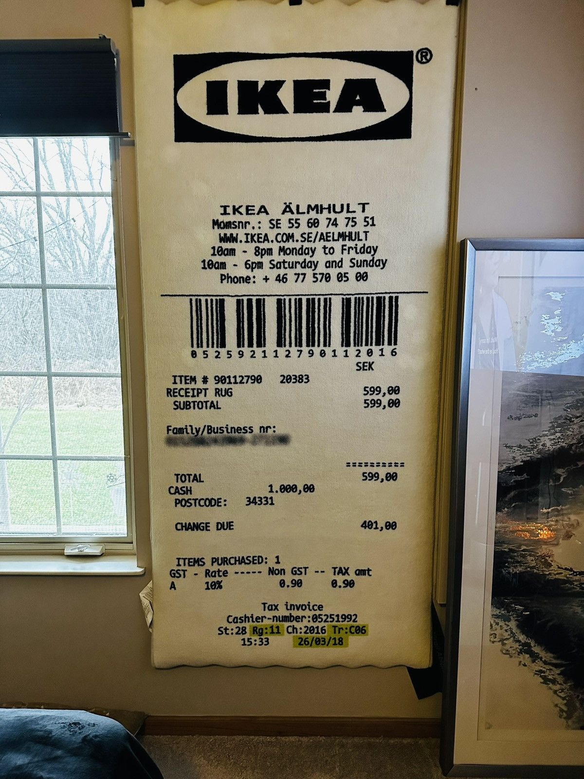 Ikea Virgil Abloh Virgil Abloh x IKEA MARKERAD RECEIPT Rug Grailed