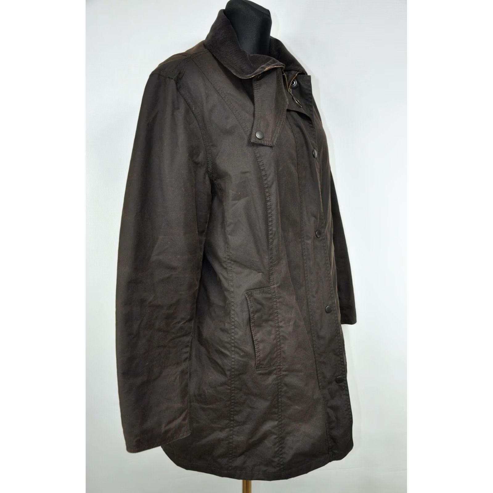 Barbour BARBOUR BELSAY Waxed Cotton Jacket Coat Brown size US 14 UK 18 Womens Regular Size XS? Size XL / US 12-14 / IT 48-50 - 6 Thumbnail