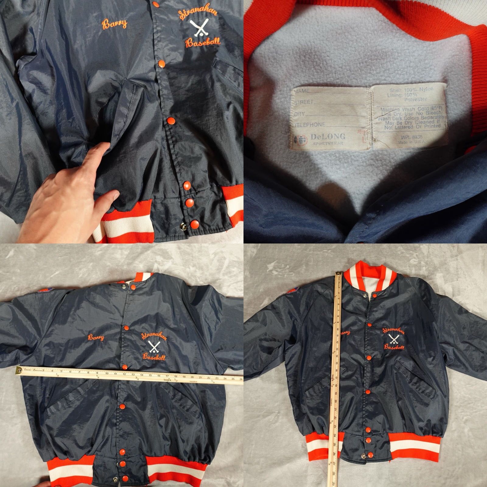 Vintage Vintage Stranahan Dragons Baseball Varsity Jacket Mens L Slim Fit Made In USA Size US L / EU 52-54 / 3 - 8 Thumbnail