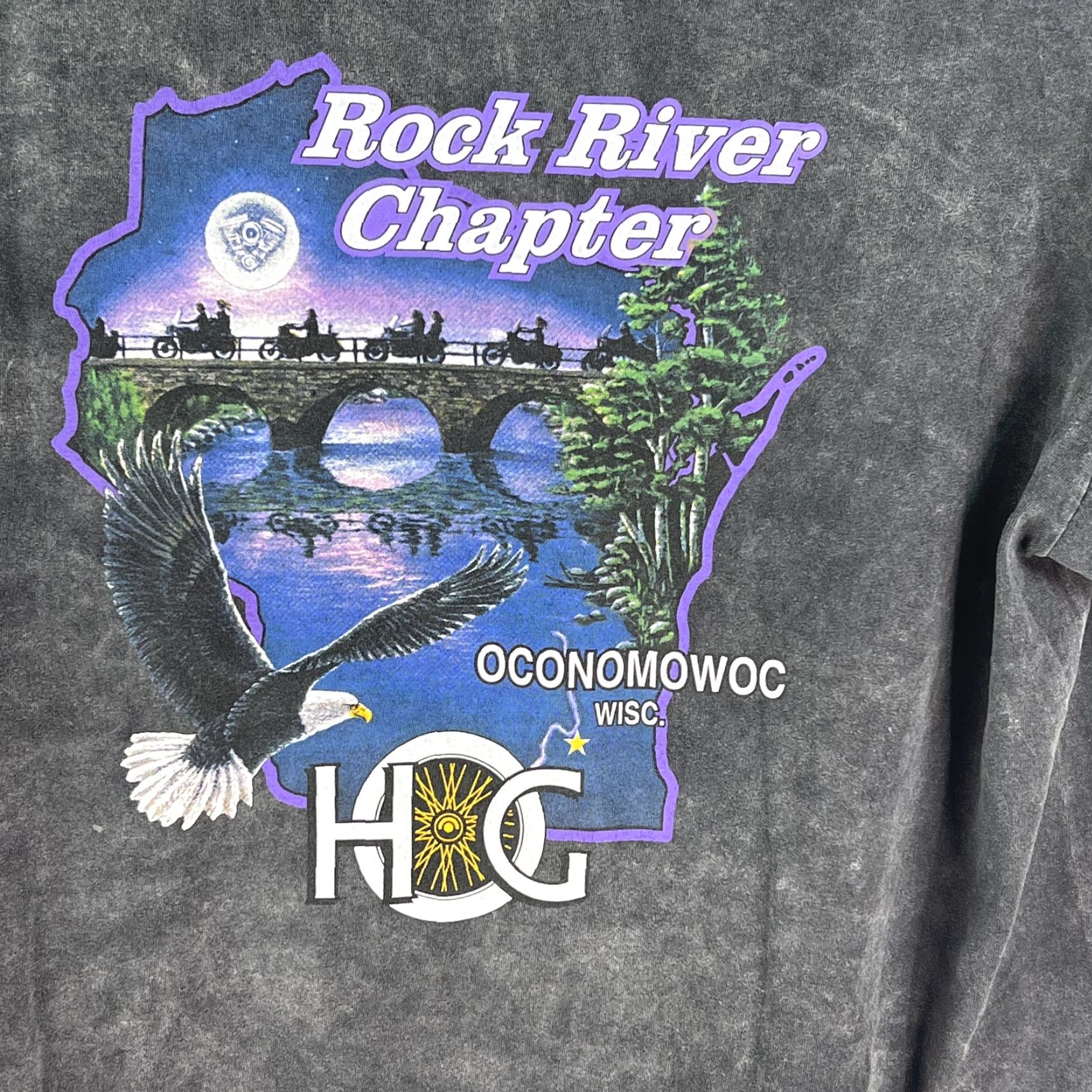 Harley Davidson Harley Davidson Mens Gray Shirt XL Rock River Chapter Oconomowoc Wisc Size US XL / EU 56 / 4 - 4 Thumbnail