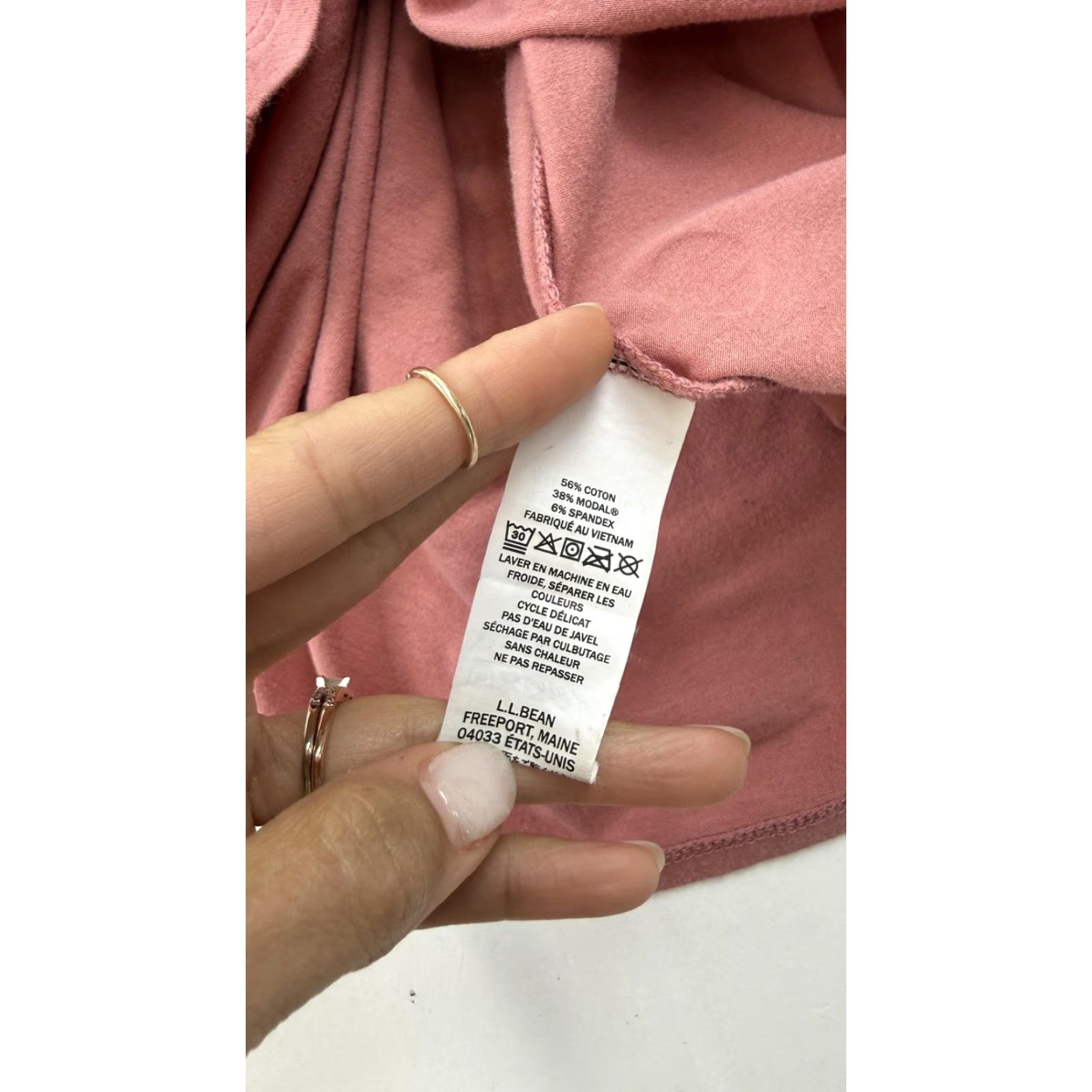 Vintage L.L.Bean Shirt Womens Large Mauve Pink Sleeveless V-Neck Modal Blend Stretch Size L / US 10 / IT 46 - 6 Thumbnail