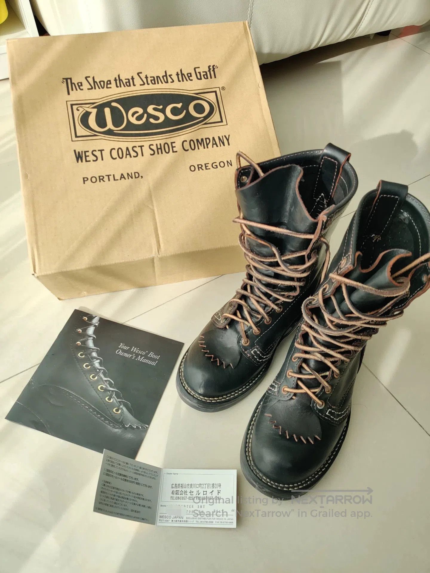 WESCO Wesco Jobmaster Black Leather Boots. Size US 10 / EU 43 - 1 Thumbnail