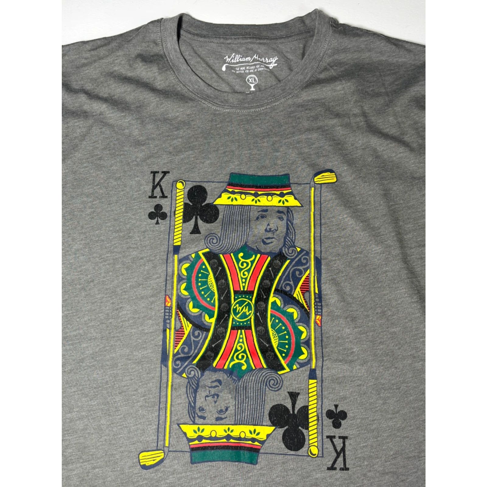 Vintage William Murray King of Clubs Golf T-Shirt Mens XL Gray 50% Cotton 50% Polyester Short Sleeve Crew Neck Vintage Style Tee Size US XL / EU 56 / 4 - 4 Thumbnail