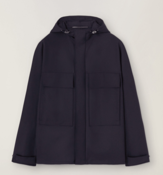 image of Loro Piana O1Srvl11E0324 Holburn Hooded In Black, Men's (Size Large)
