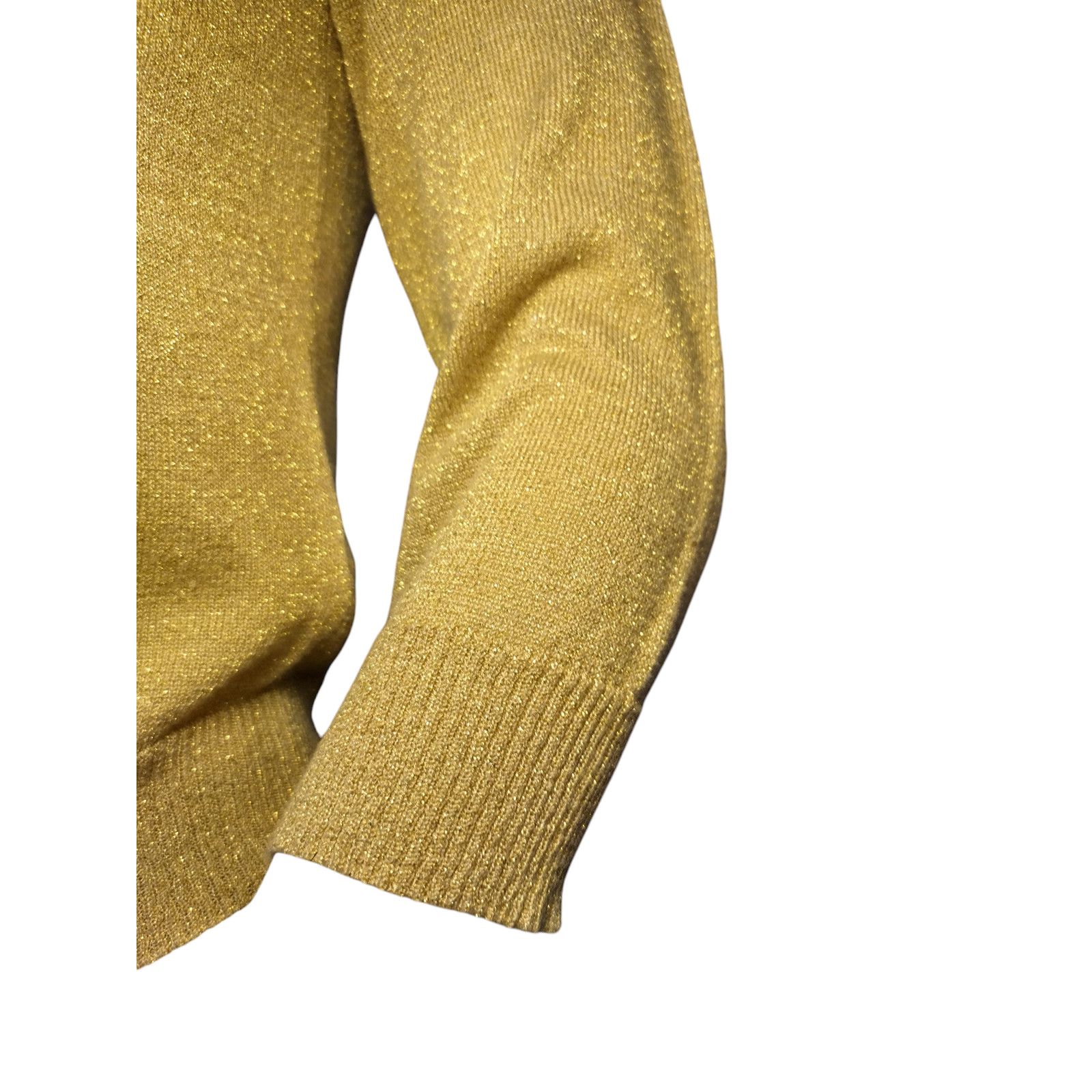 Covington Covington Cardigan Cropped 3/4 Sleeves Metallic Gold Sz PS Size S / US 4 / IT 40 - 4 Thumbnail